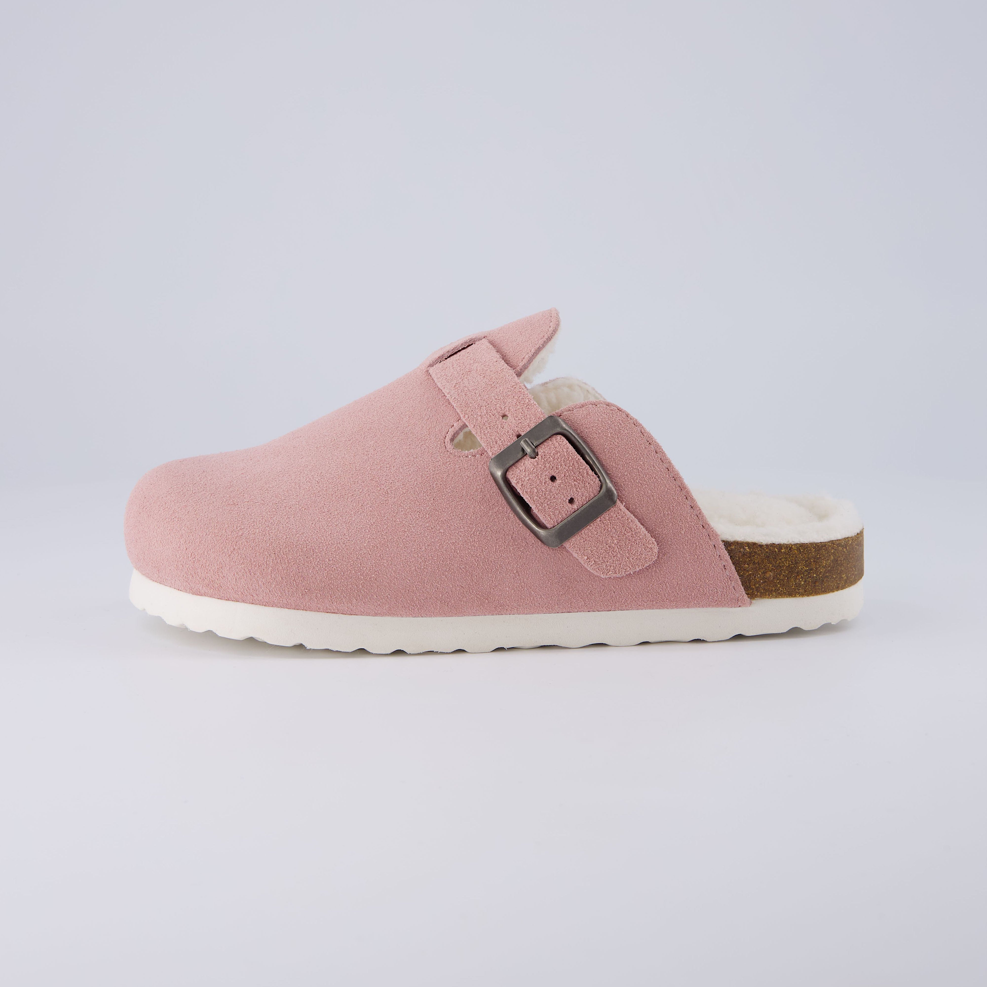 Hana-K Fur Lined Clog Pink