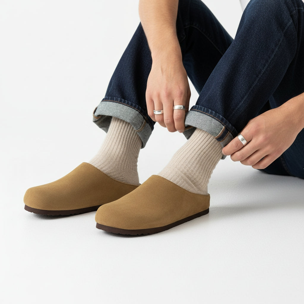 Heath-Fur Men's Slippers Brown Medium