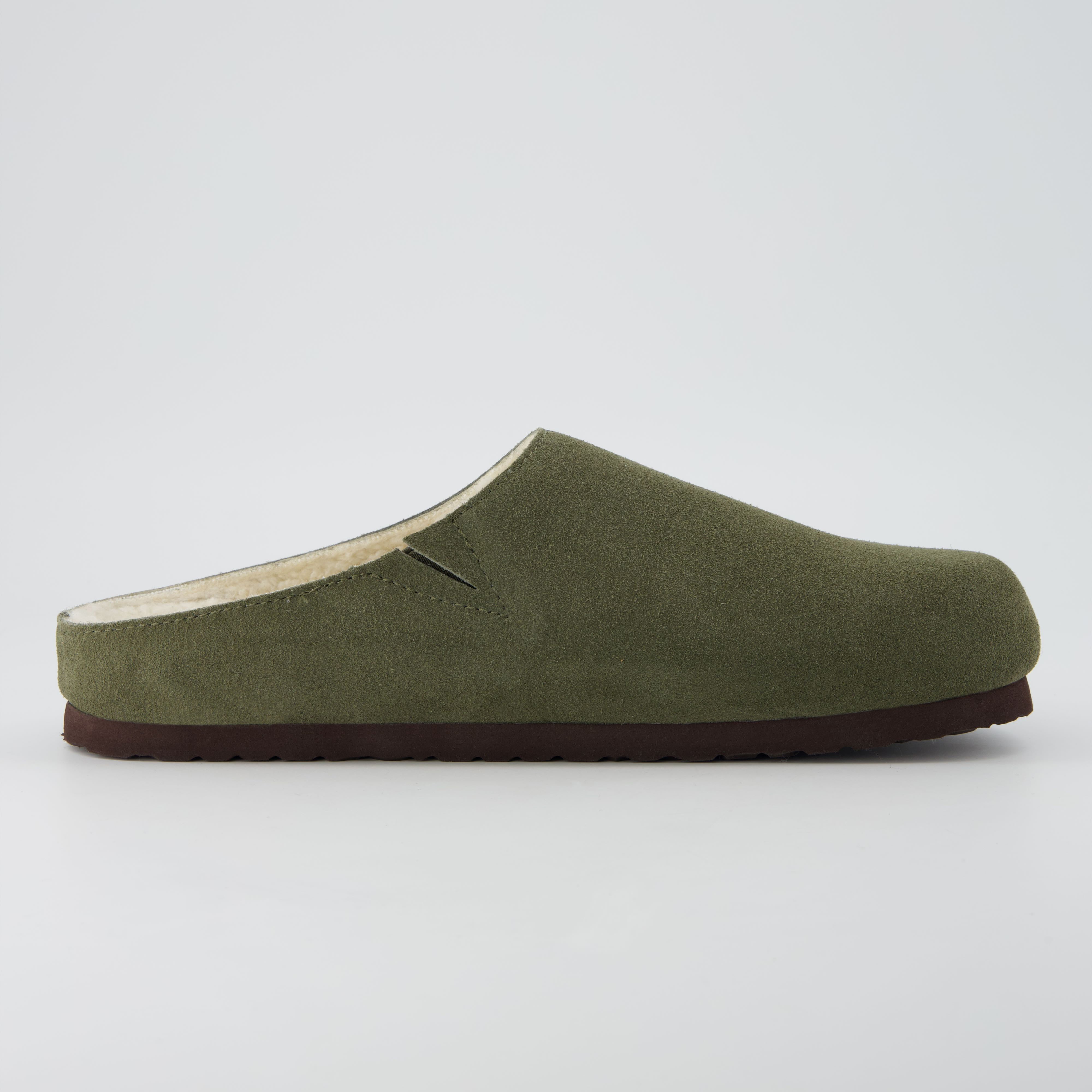 Heath-Fur Men's Slippers Olive Medium