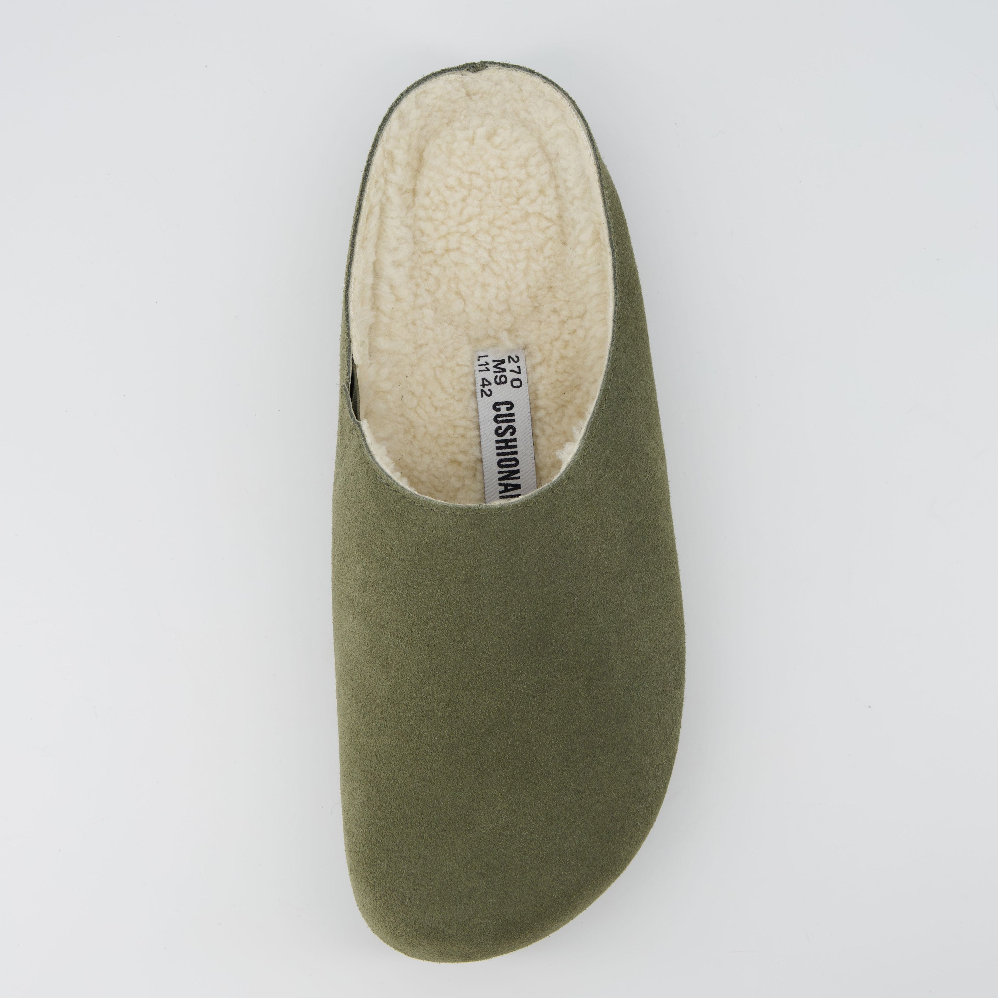 Heath-Fur Men's Slippers Olive Medium