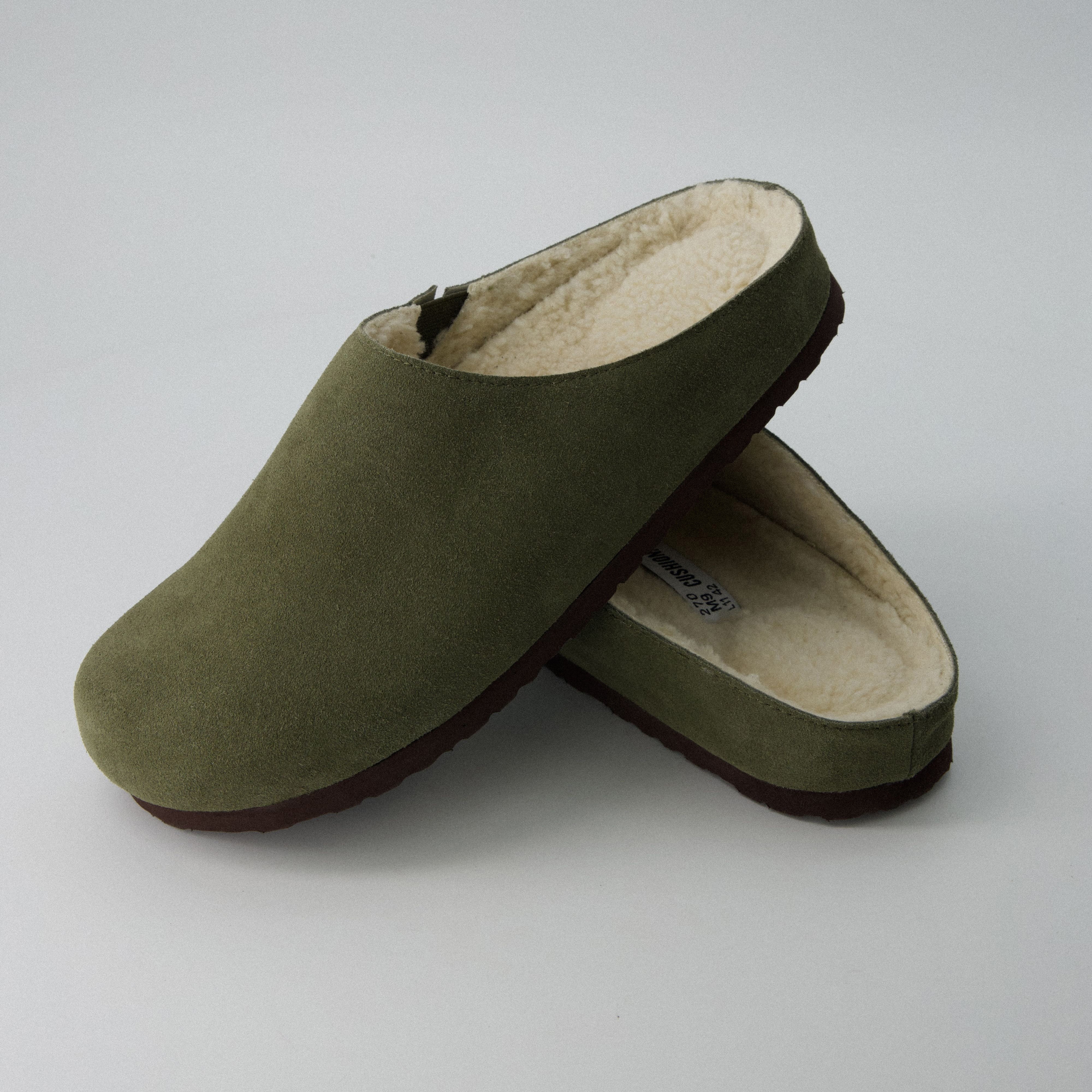 Heath-Fur Men's Slippers Olive Medium