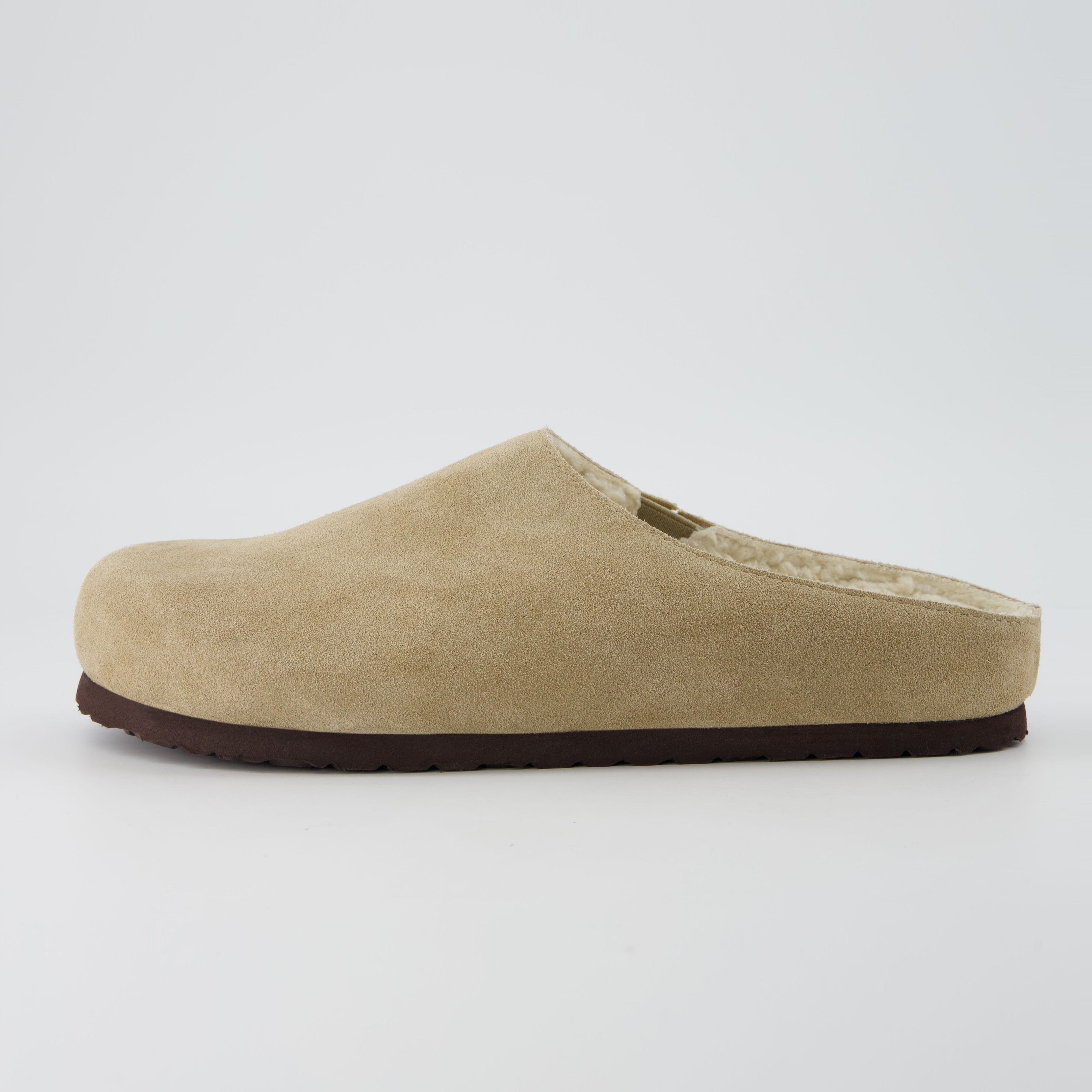 Heath-Fur Men's Slippers Taupe Medium