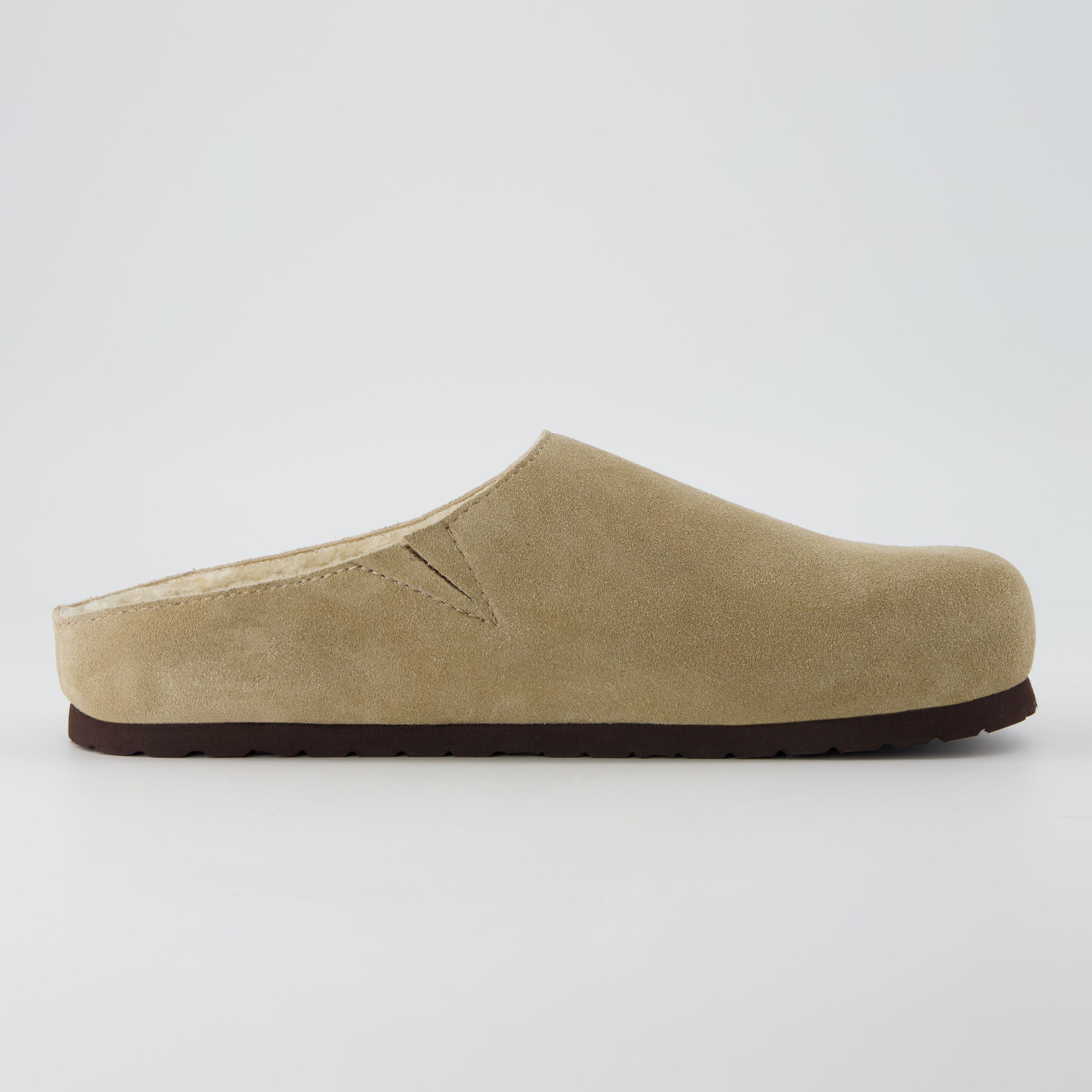 Heath-Fur Men's Slippers Taupe Medium