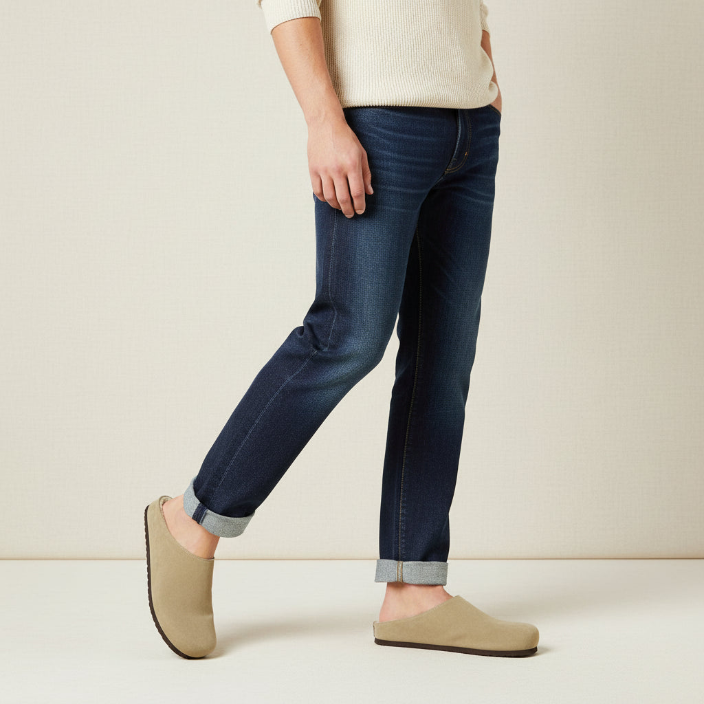 Heath-Fur Men's Slippers Taupe Medium