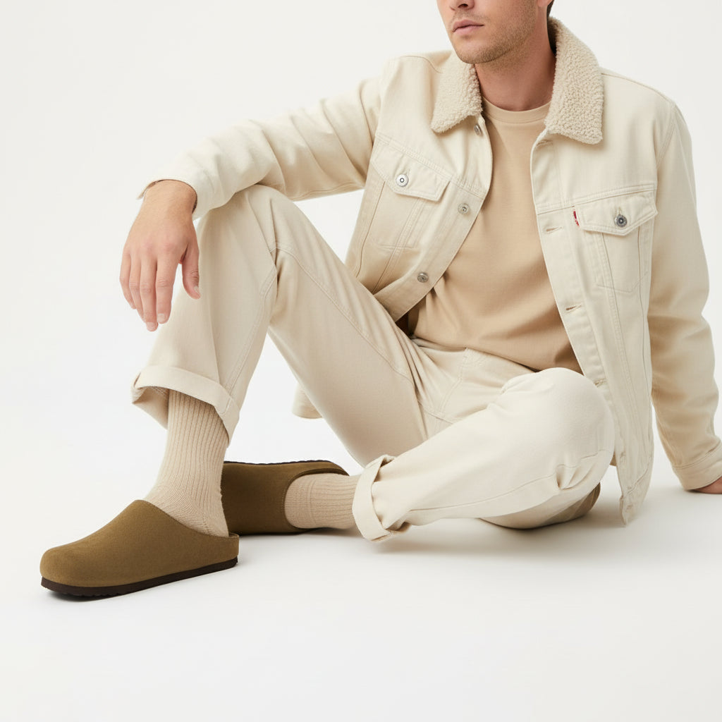 Heath Men's Leather Clogs Brown Medium