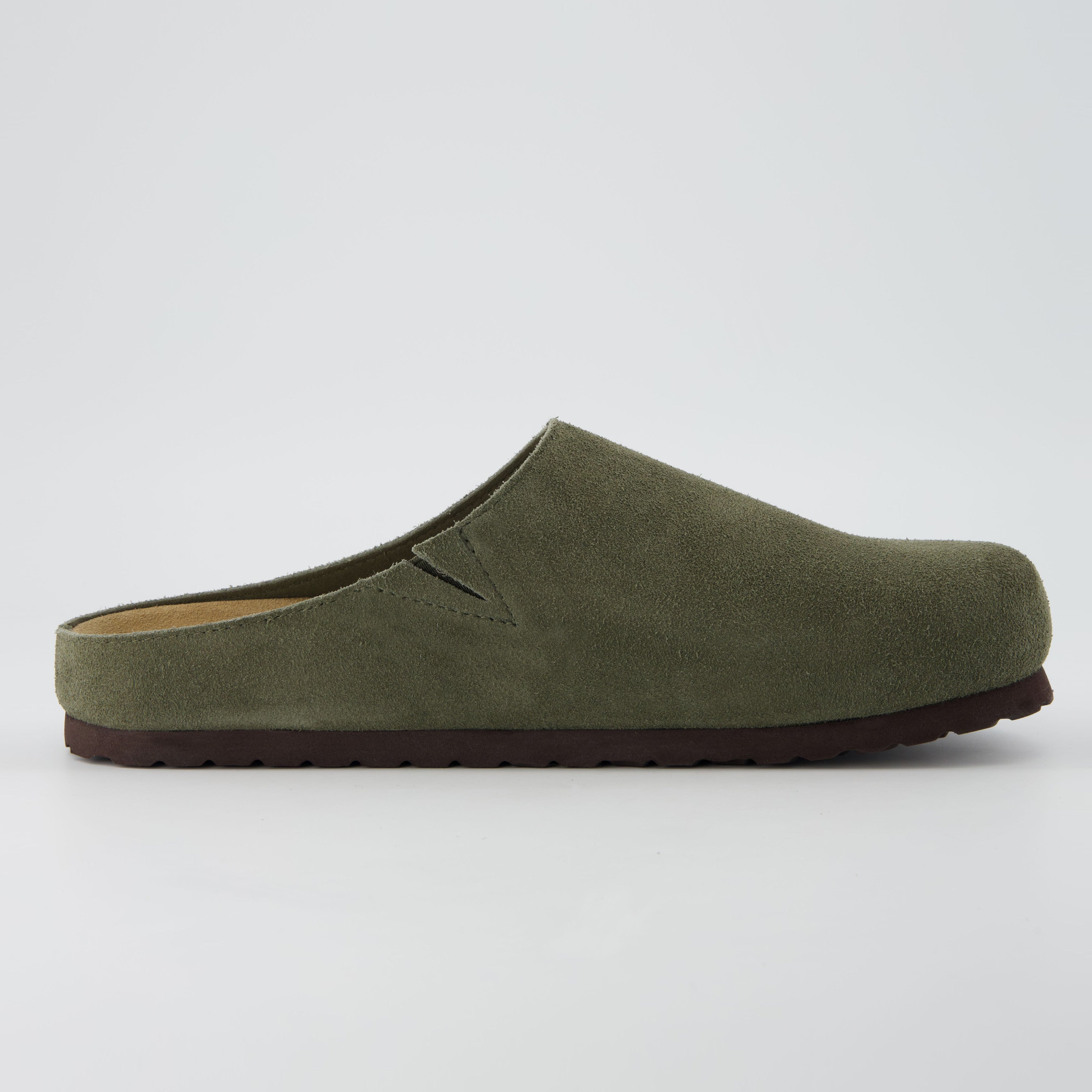 Heath Men's Leather Clogs Olive Medium