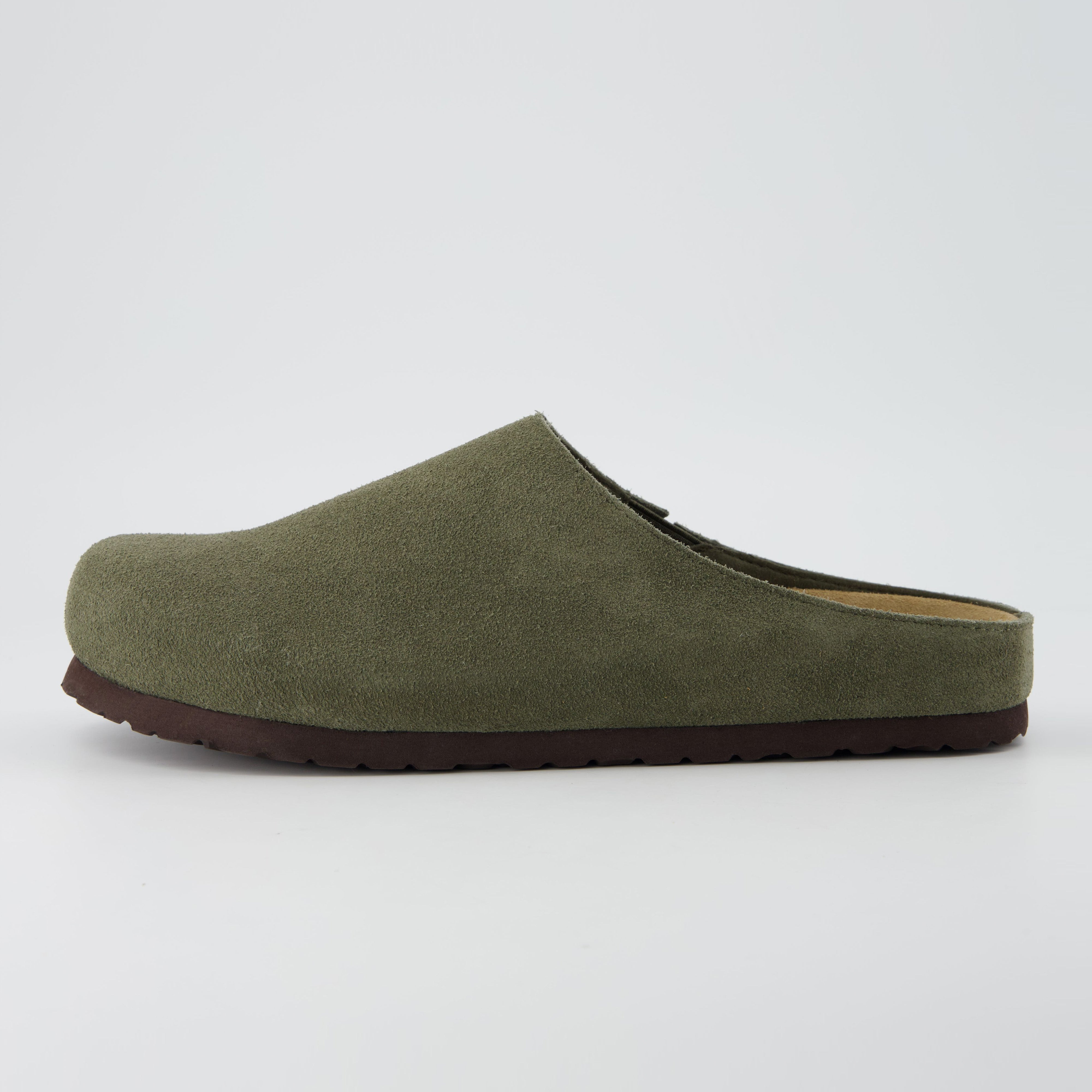 Heath Men's Leather Clogs Olive Medium