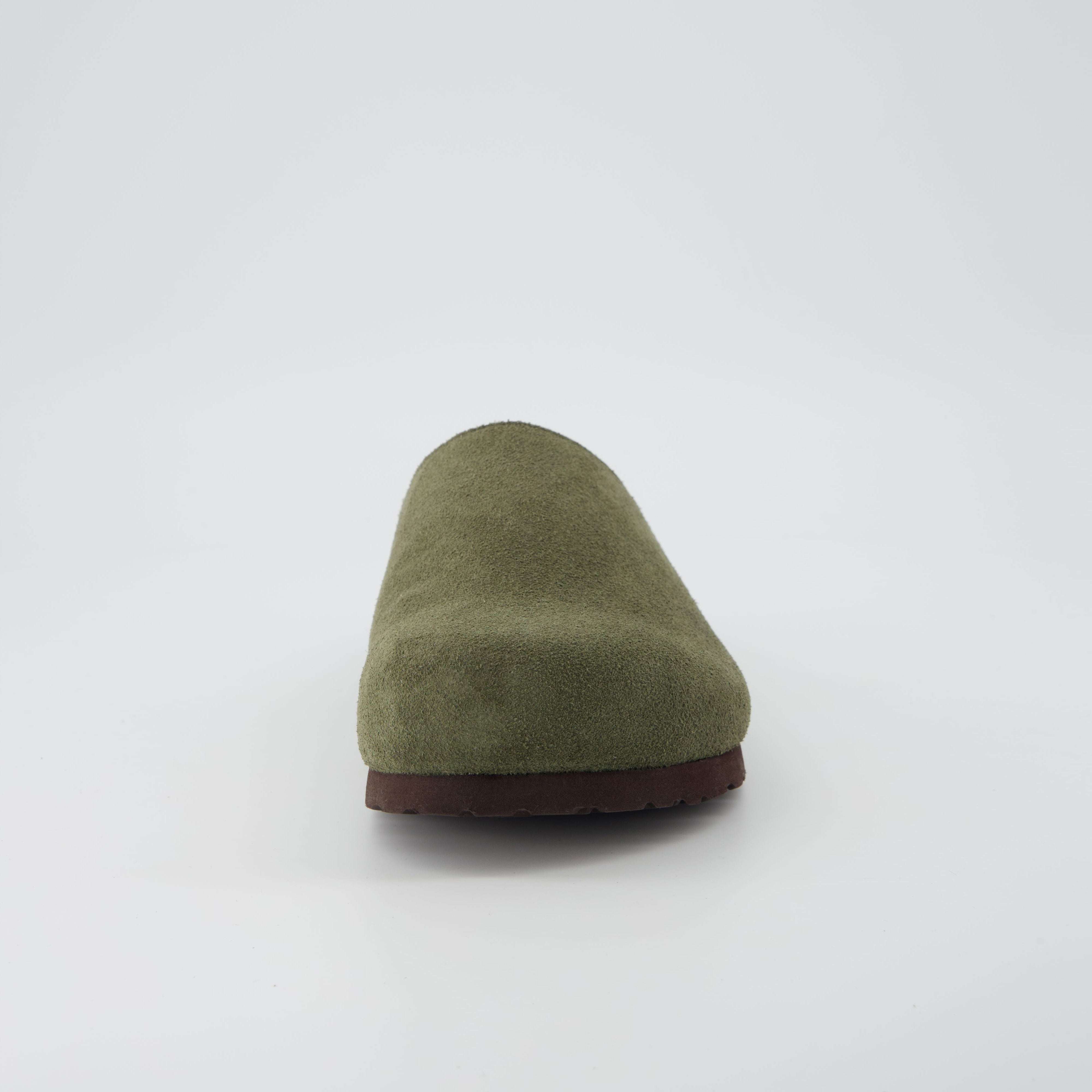 Heath Men's Leather Clogs Olive Medium