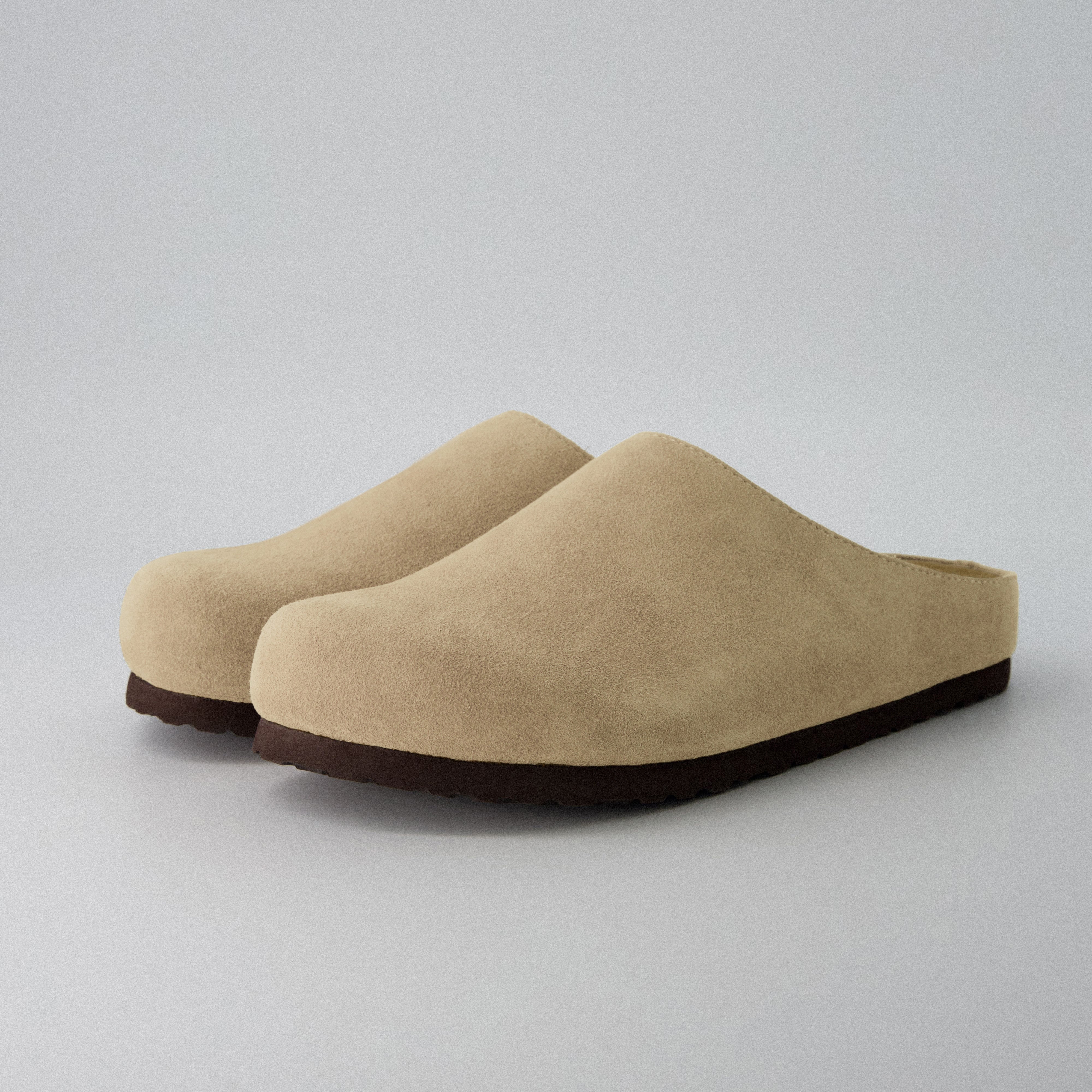 Heath Men's Leather Clogs Taupe Medium