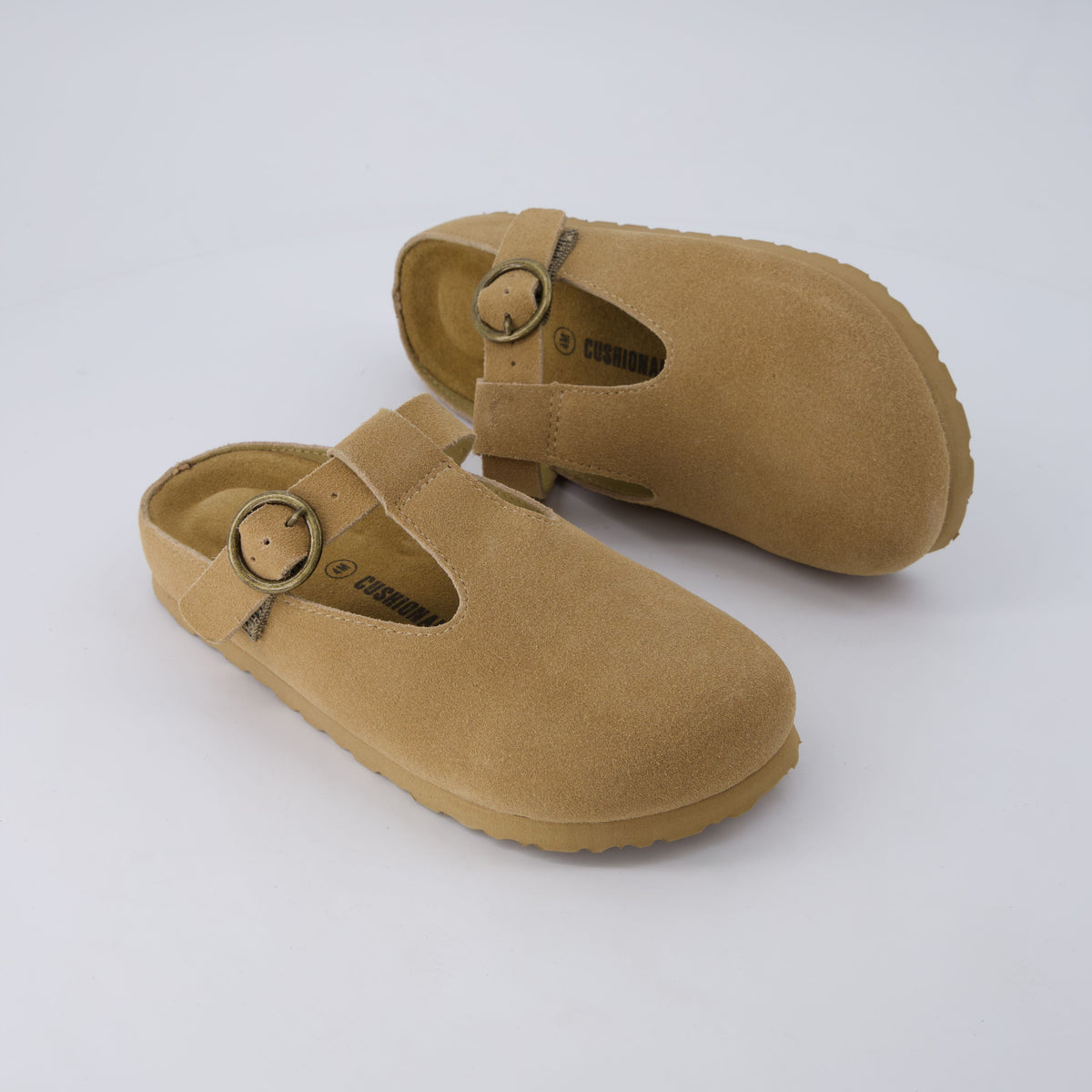 Heddy Suede Kids Clogs Sand Medium