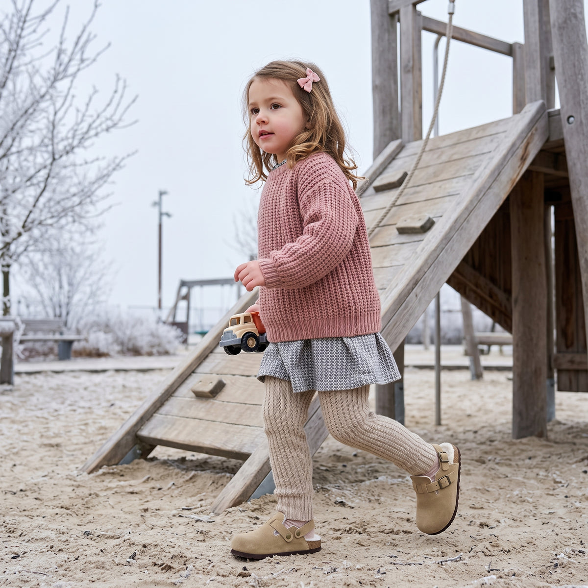 Hello Kids Suede Clogs