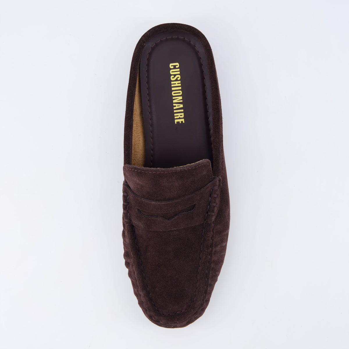 Heritage Suede Loafer Mules Chocolate Medium