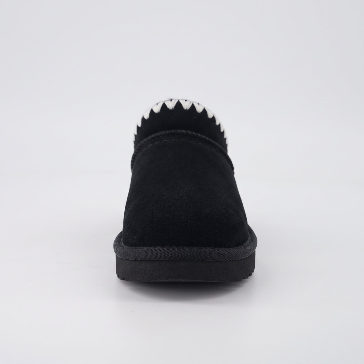 Hilo 3 Leather Kids Slippers Black Embroidered Medium