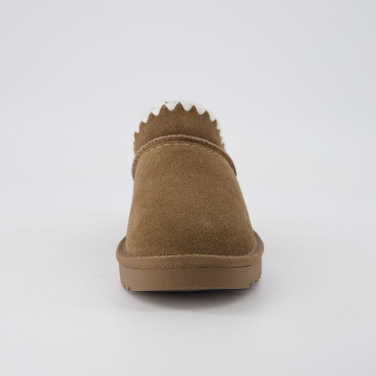 Hilo 3 Leather Kids Slippers Brown Embroidered Medium
