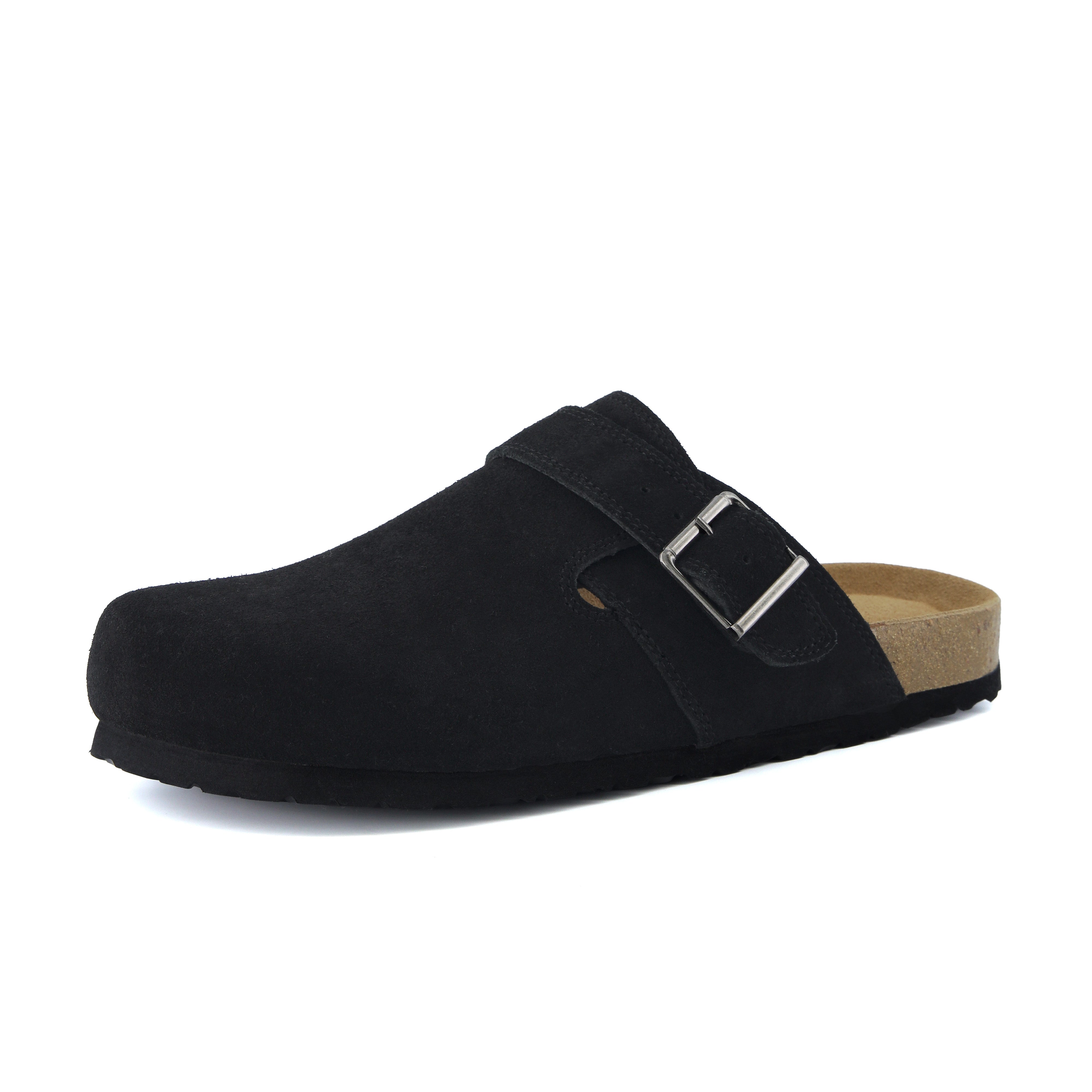 Hugo Genuine Suede Clogs Black Medium