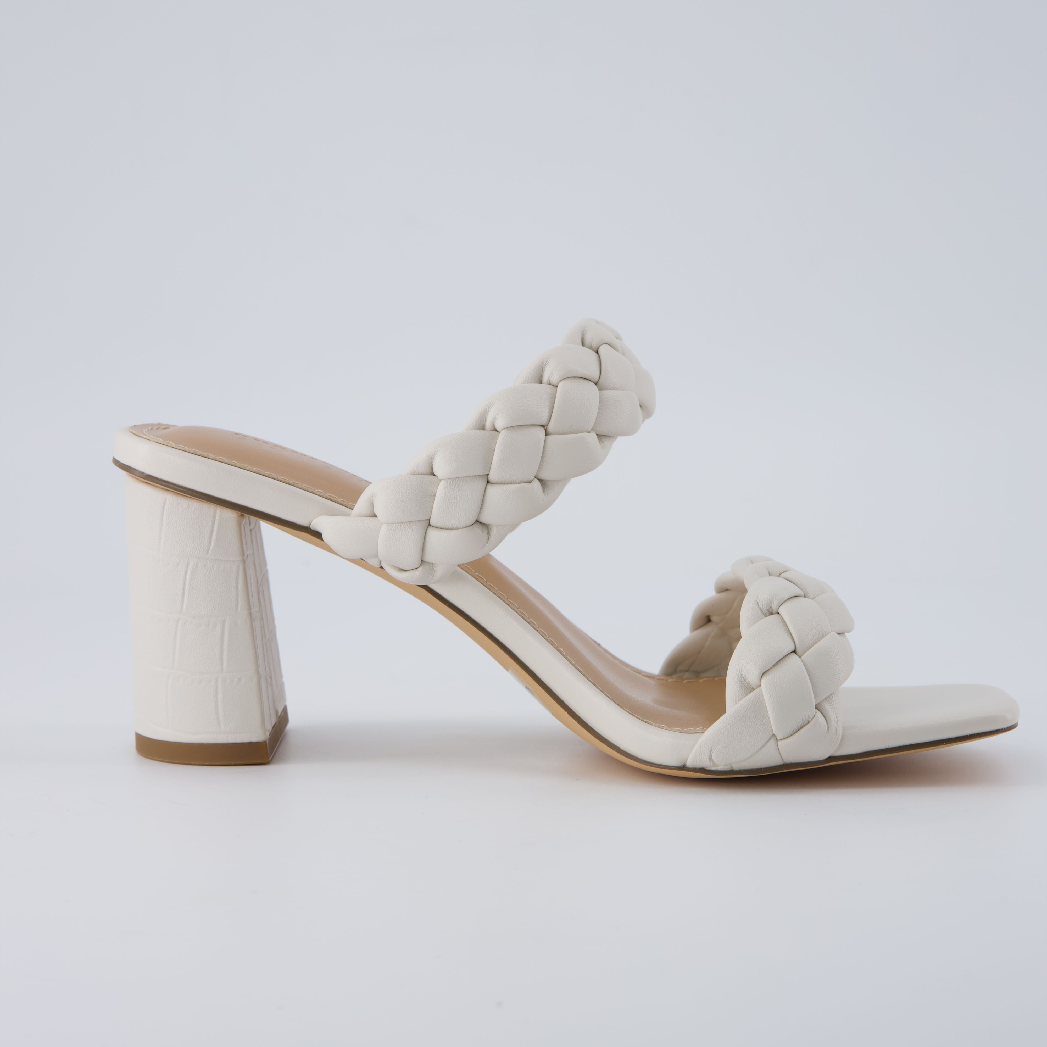 Irine Block Heel Sandals Cream