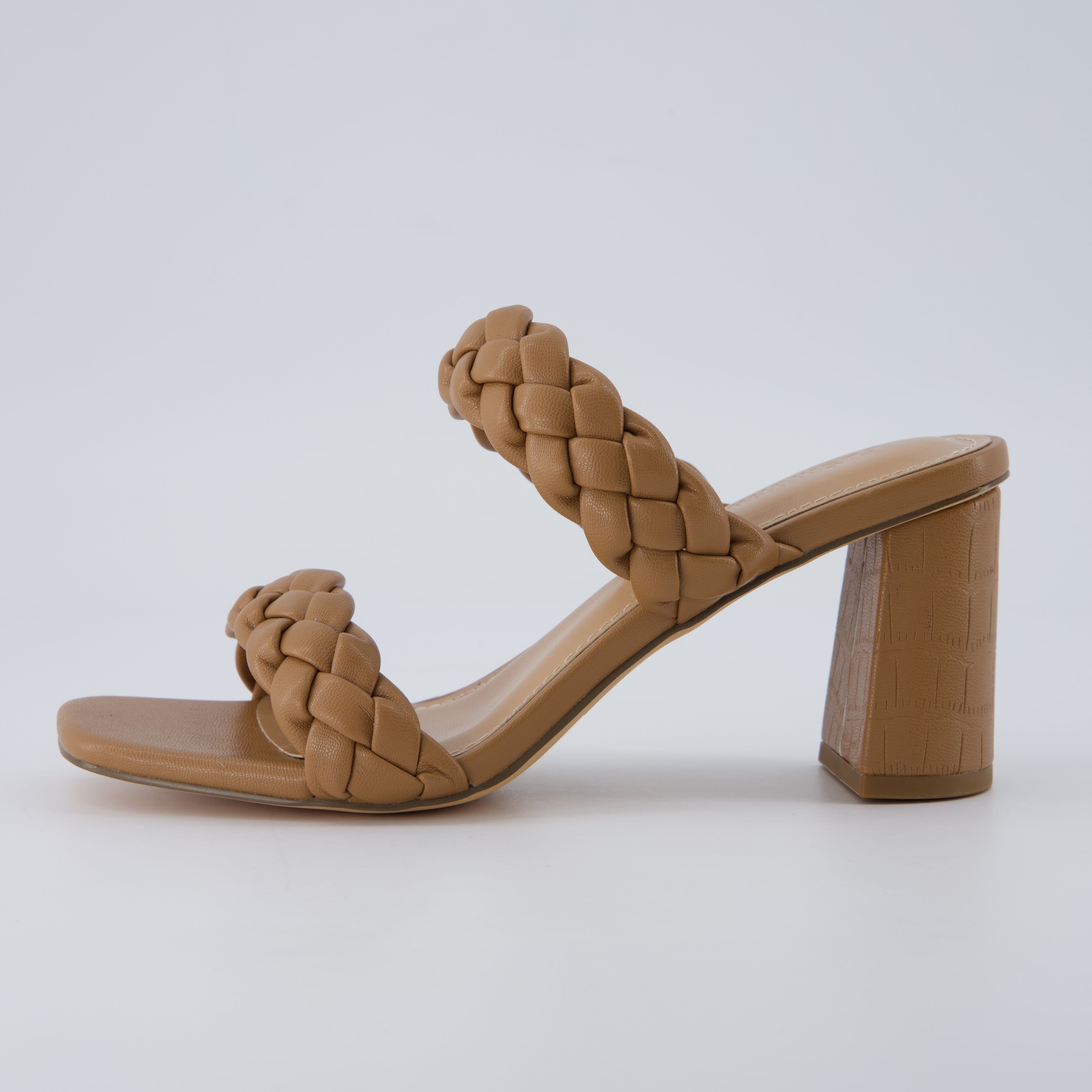 Irine Block Heel Sandals Tan