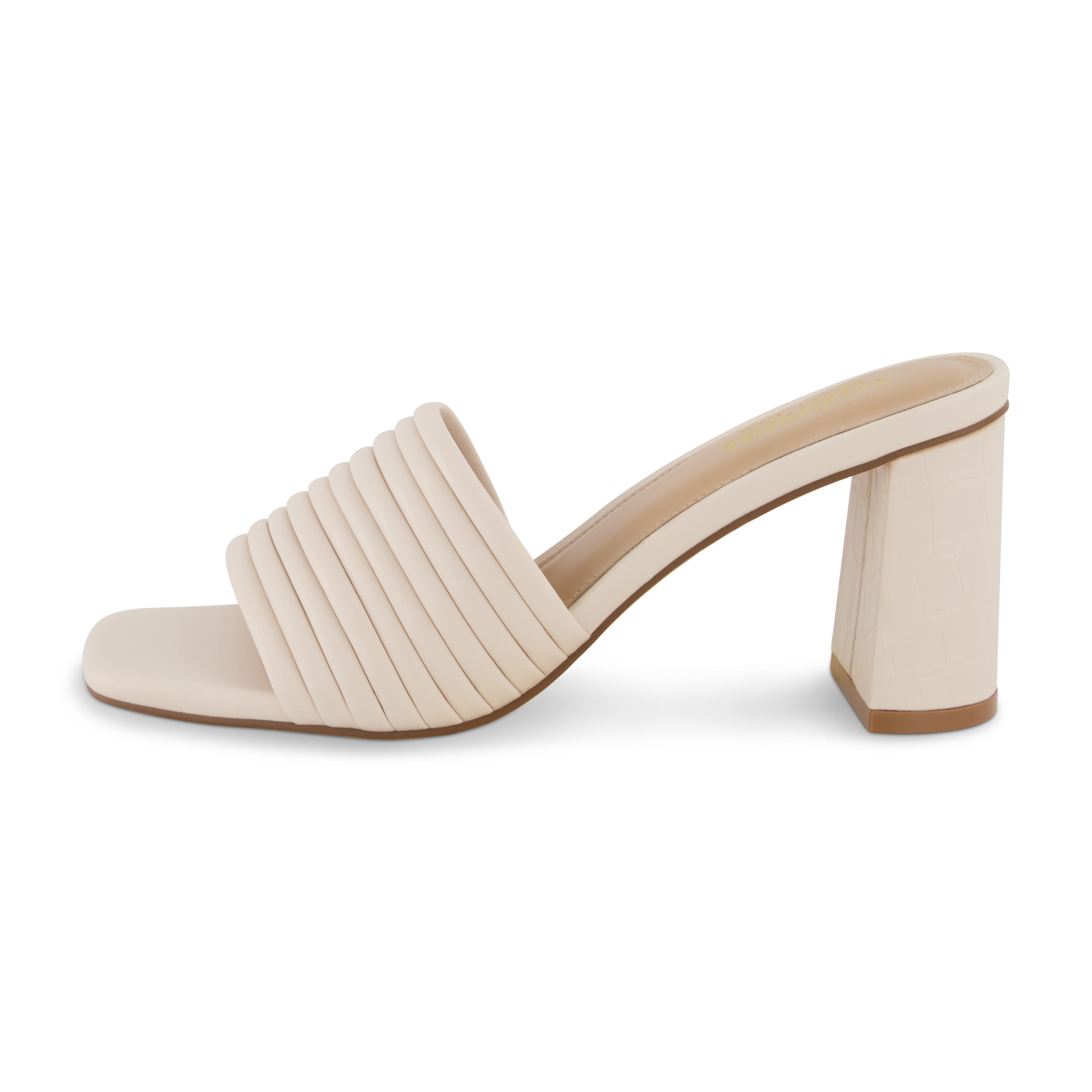 Irma One Band Dress Heel Cream