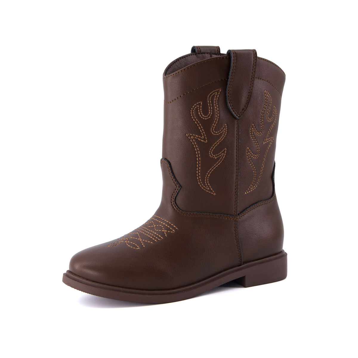 Jane Kids Western Cowboy Boots Brown Medium