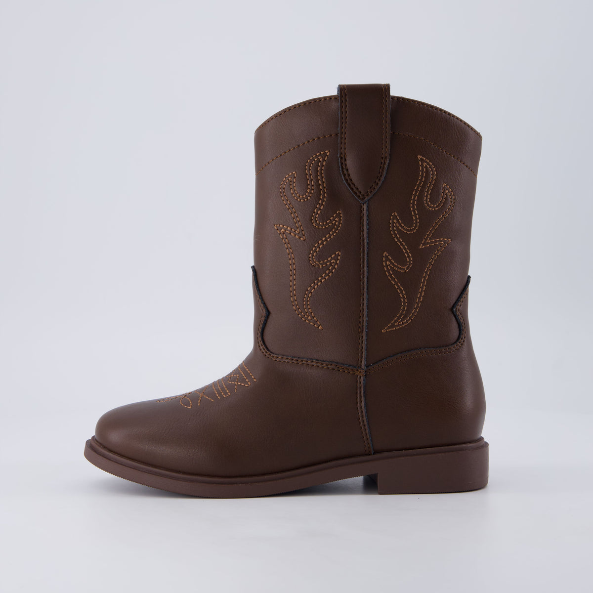 Jane Kids Western Cowboy Boots Brown Medium