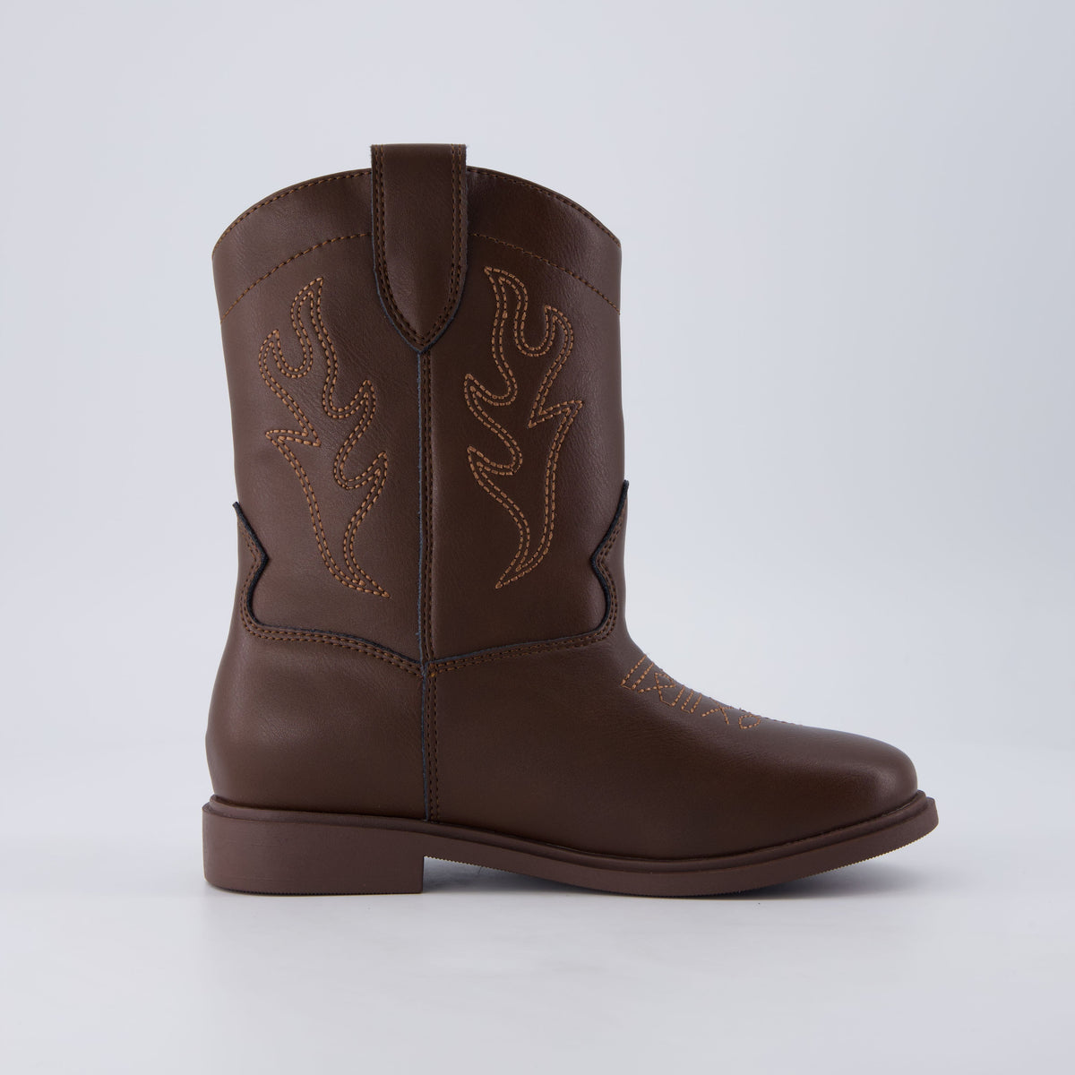 Jane Kids Western Cowboy Boots Brown Medium