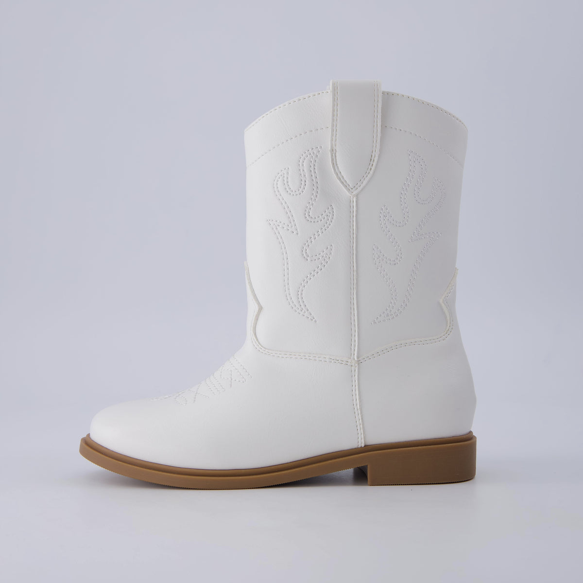 Jane Kids Western Cowboy Boots White Medium