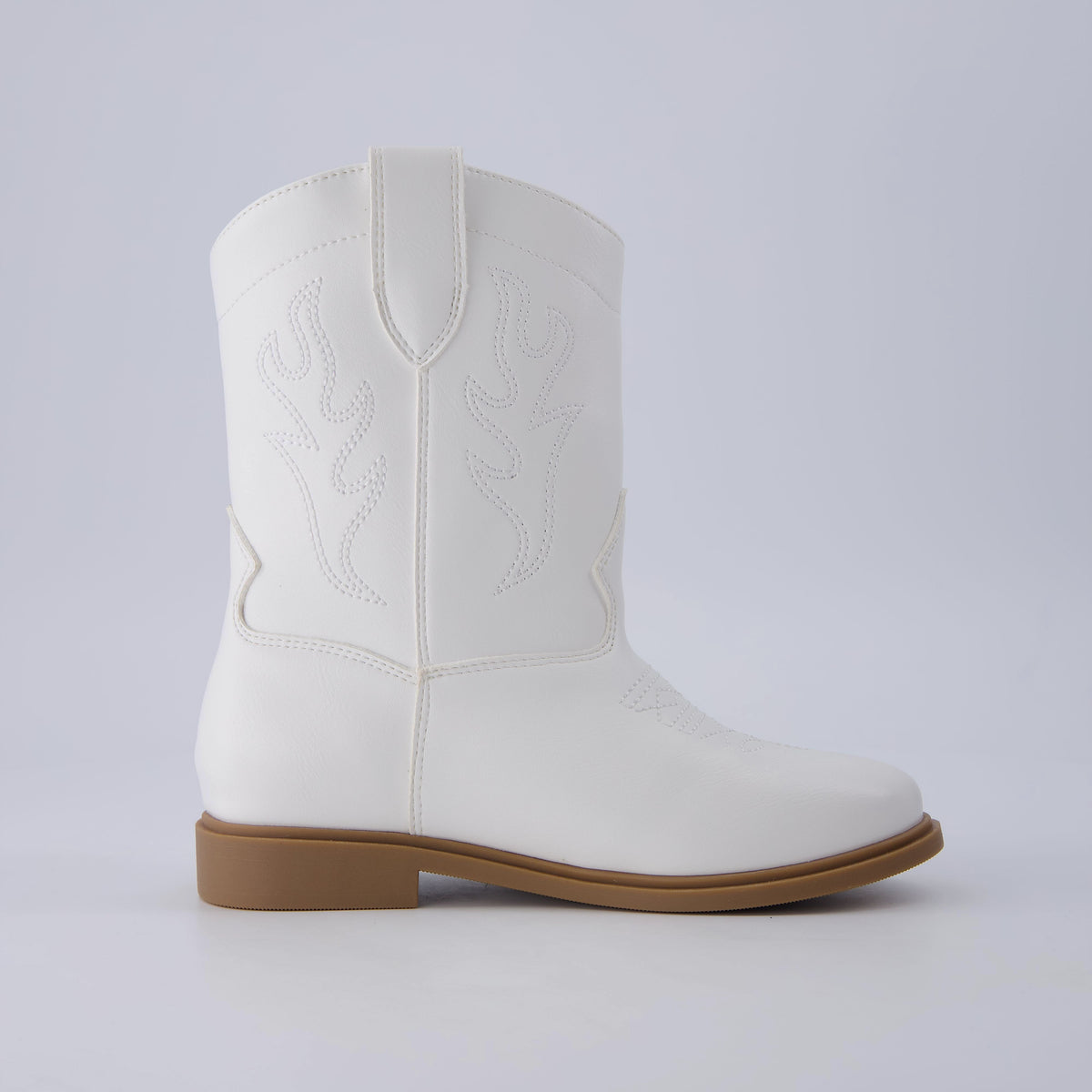 Jane Kids Western Cowboy Boots White Medium