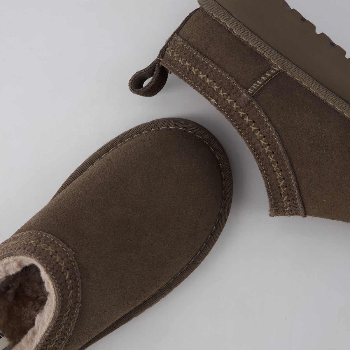 Jasper Cozy Womens Slippers Taupe