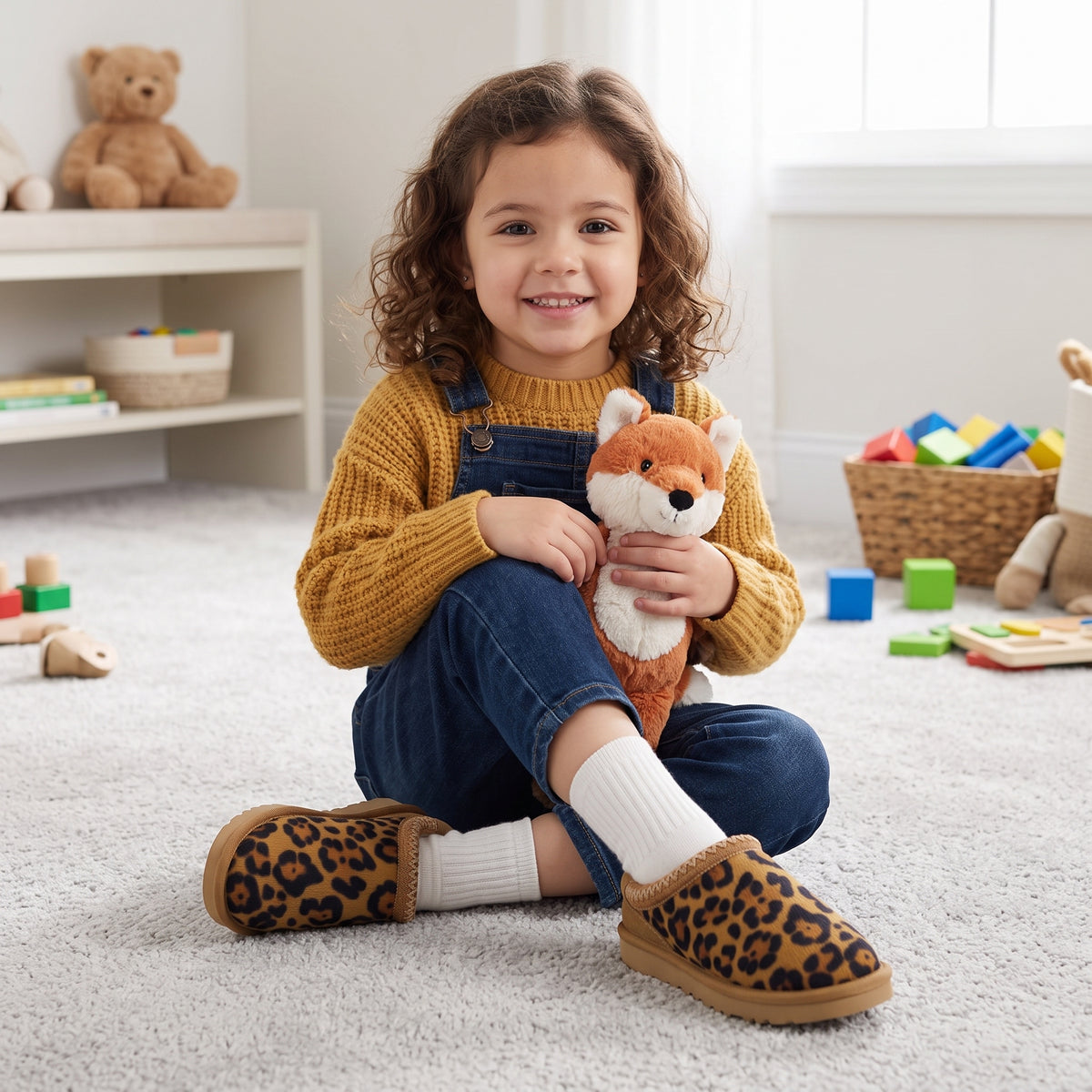 Keto-K Cozy Slipper Brown Cheetah Medium
