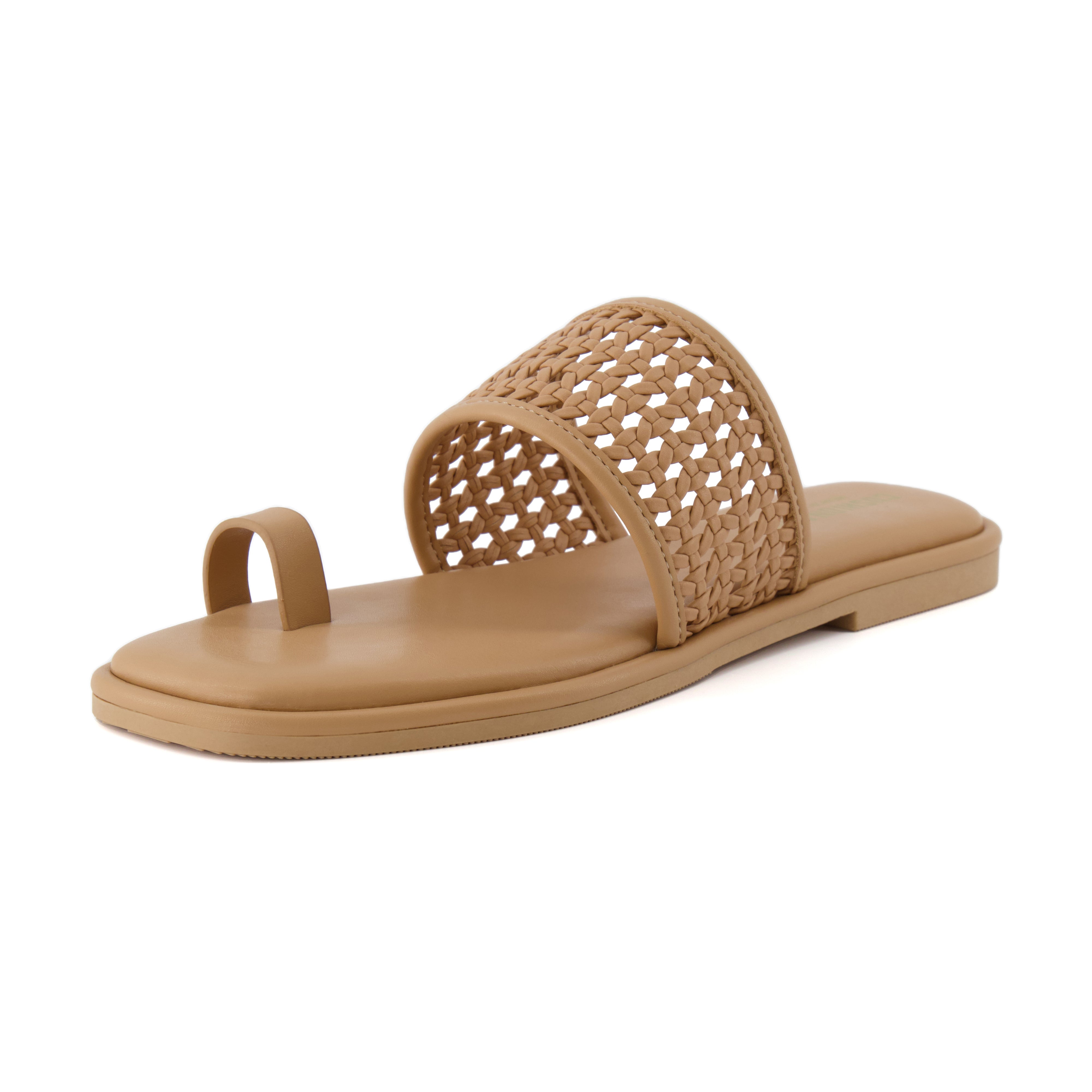 Kiss Toe Ring Sandal Tan