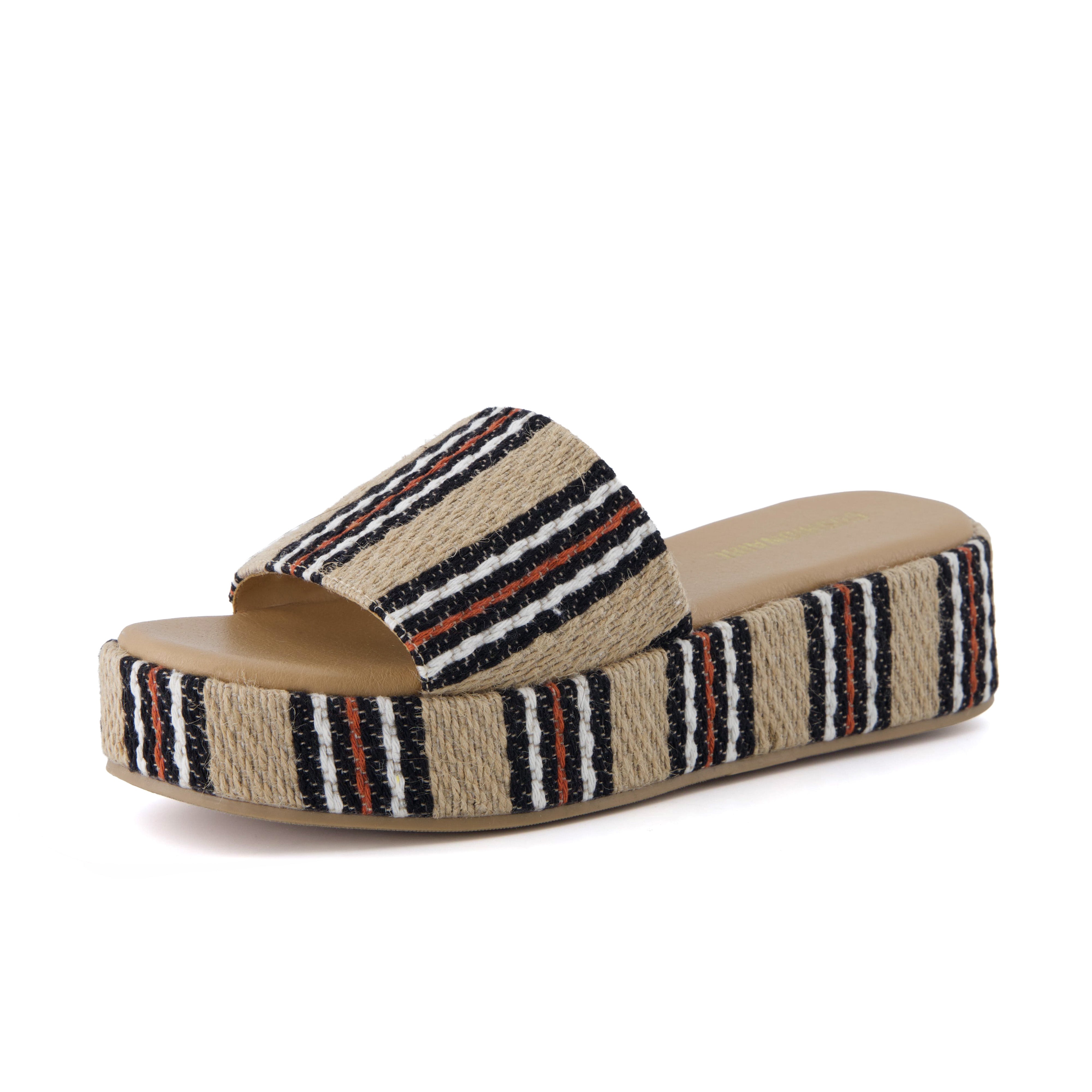 Kudos Platform Sandal Natural Raffia