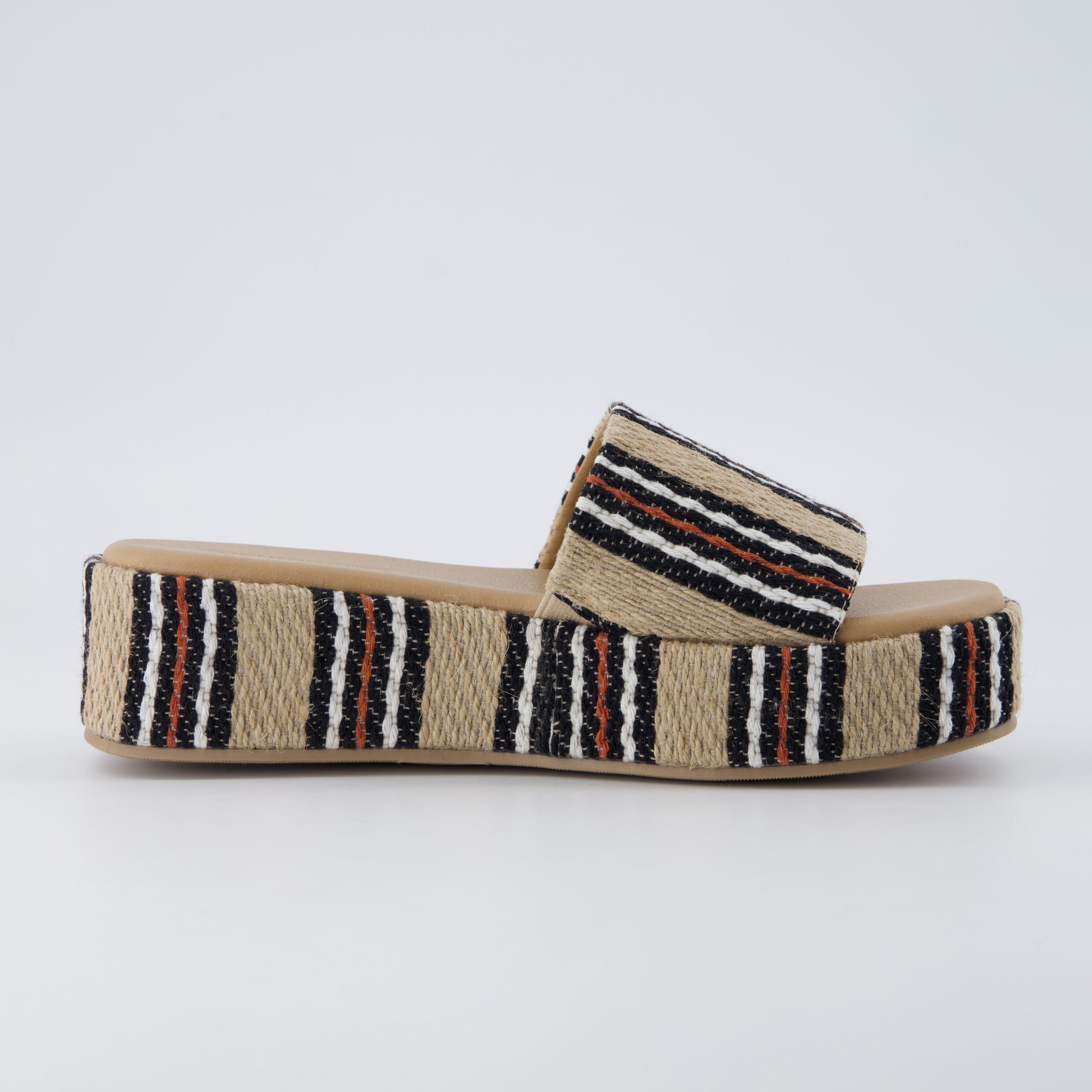 Kudos Platform Sandal Natural Raffia