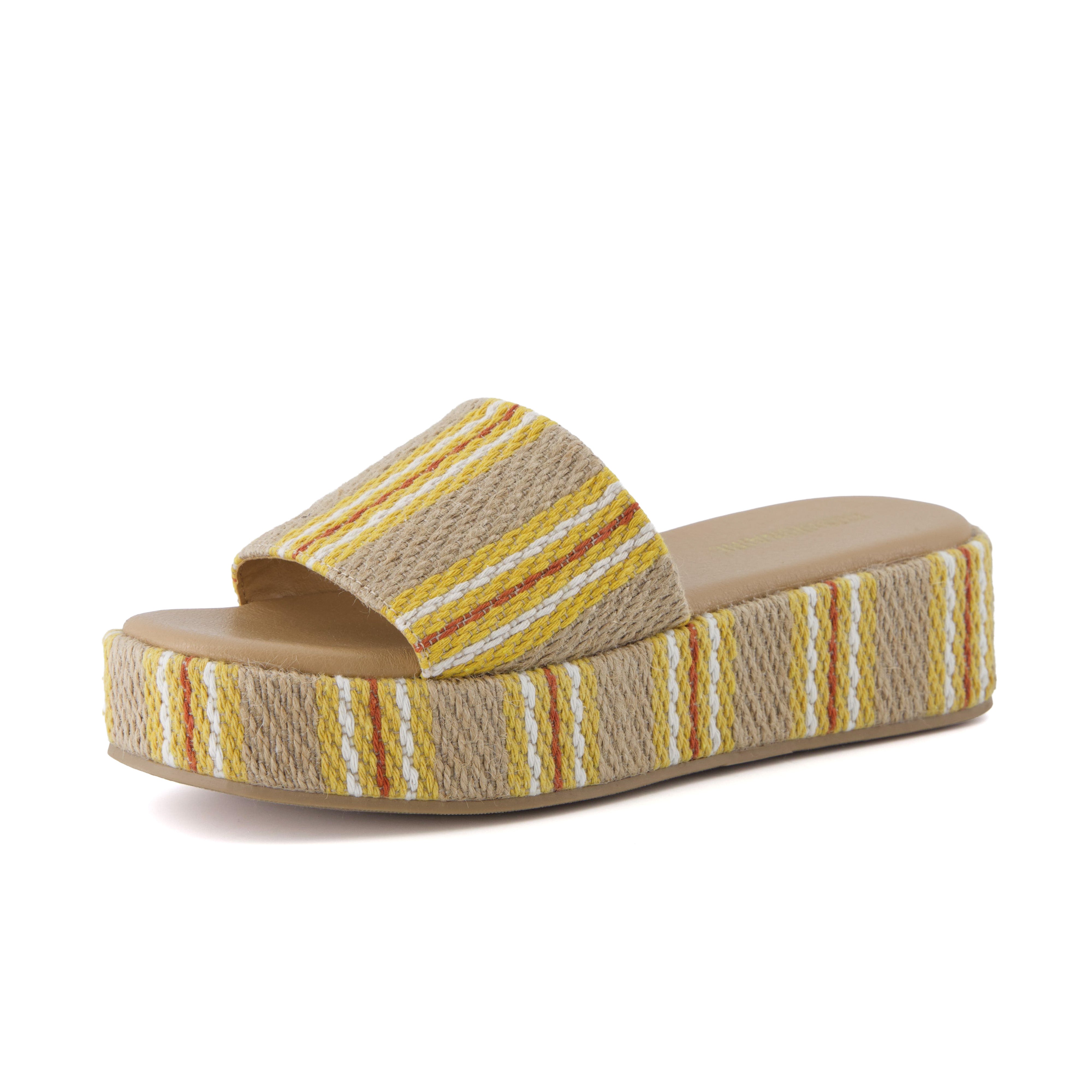 Kudos Platform Sandal Natural Raffia