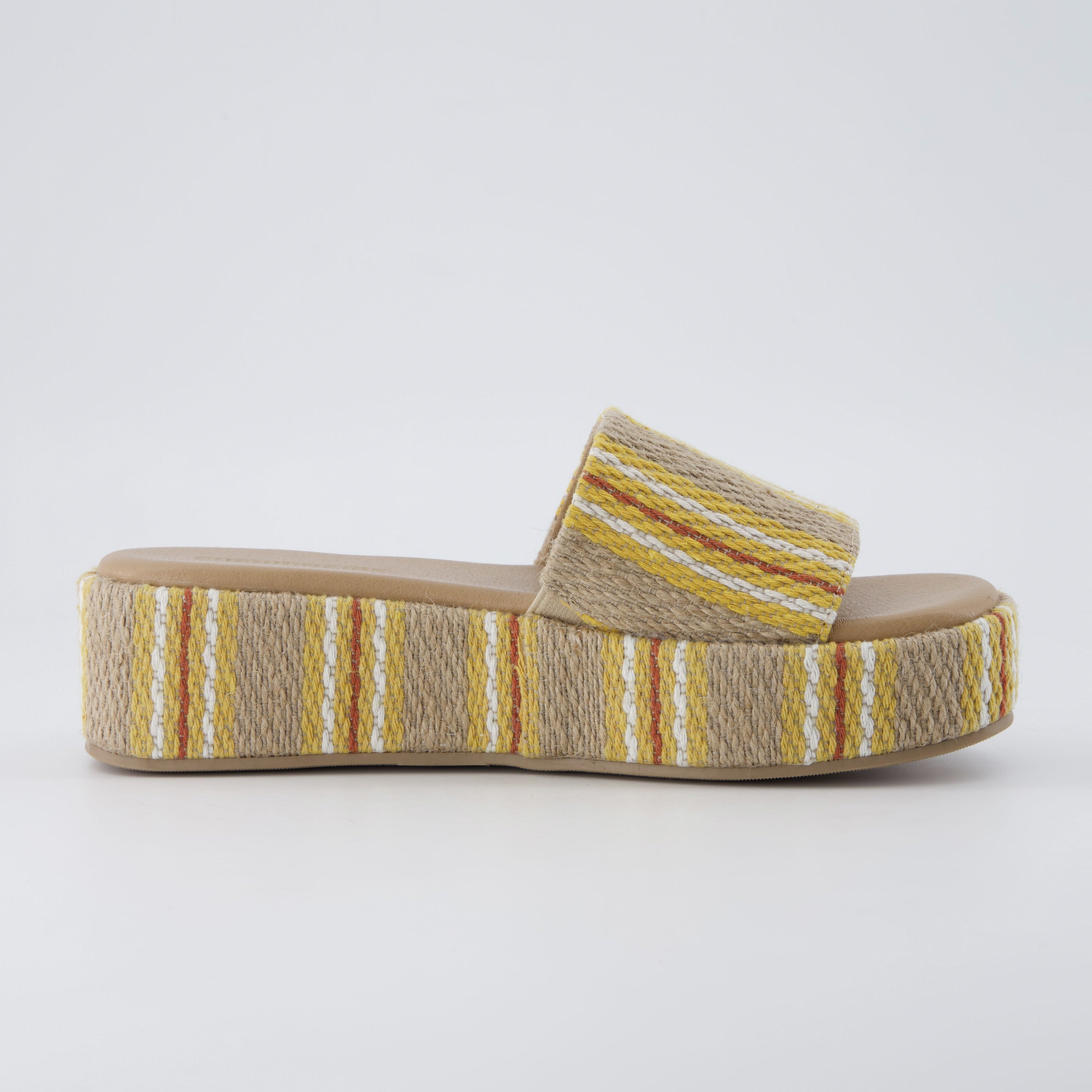 Kudos Platform Sandal Natural Raffia