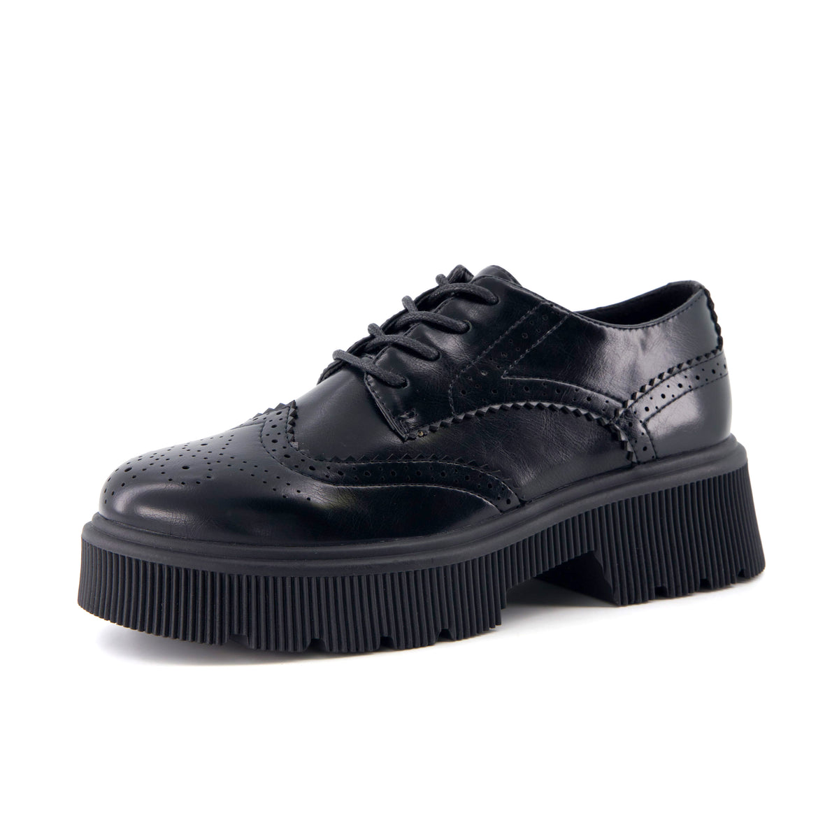 Landau Platform Oxford Dress Shoes Black Medium