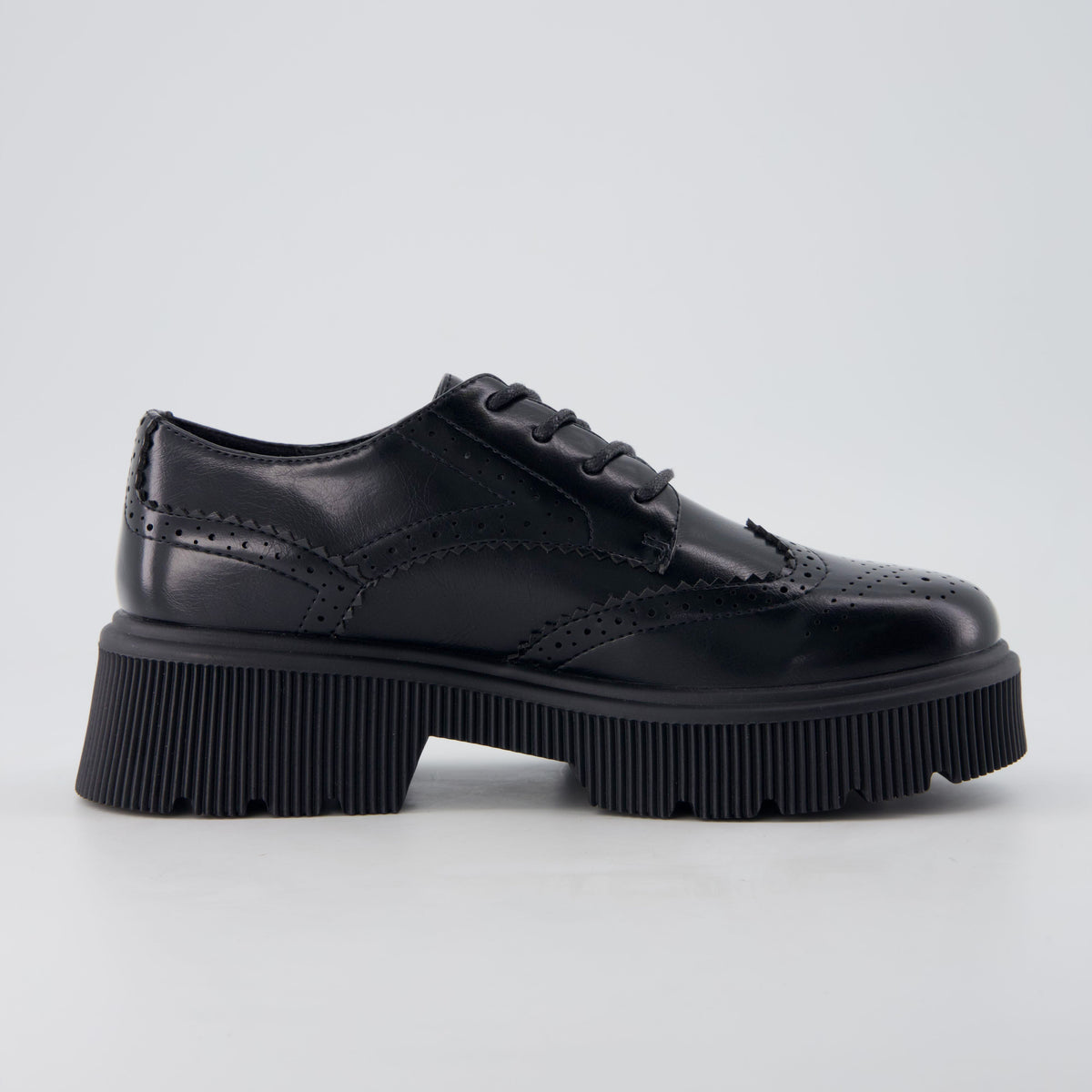 Landau Platform Oxford Dress Shoes Black Medium
