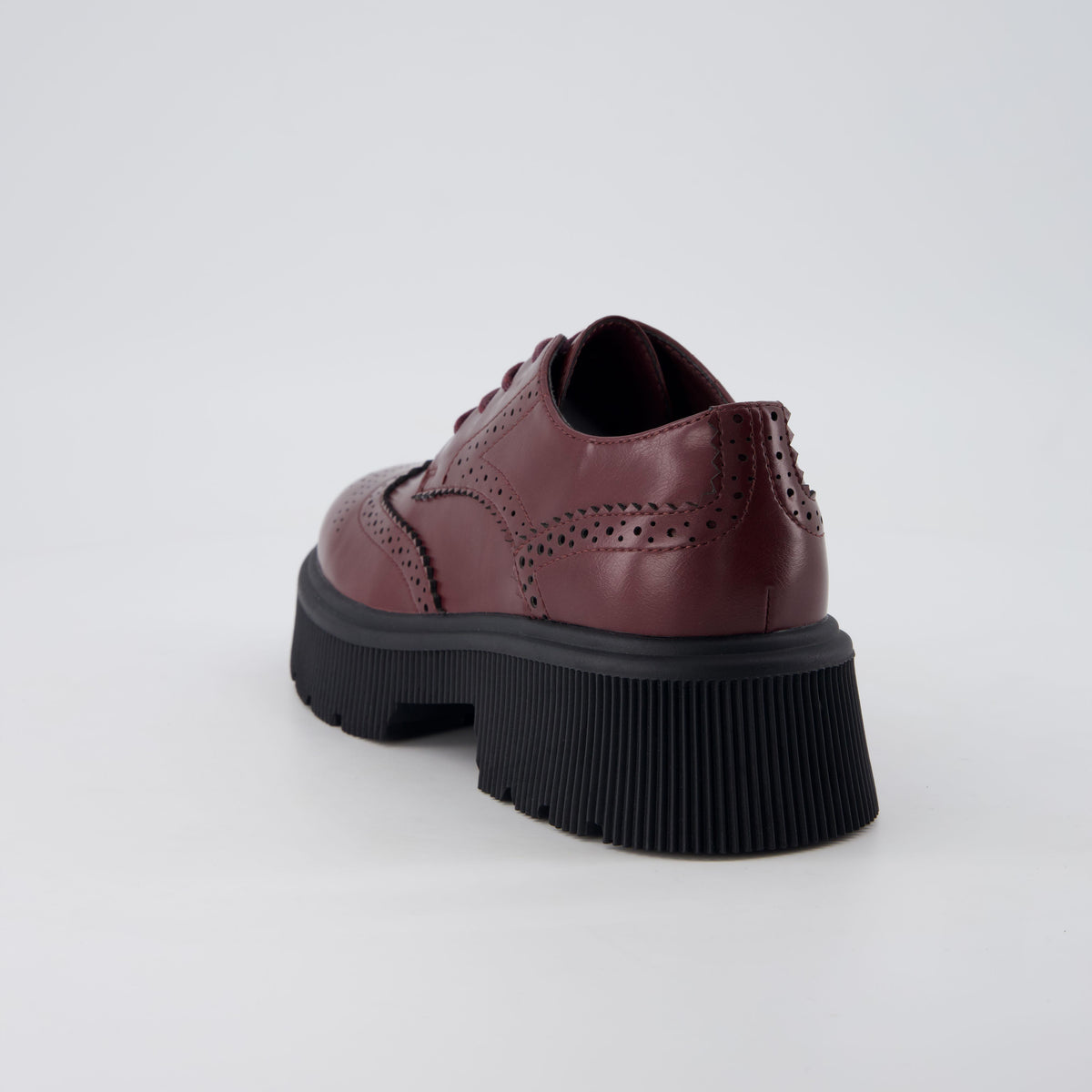 Landau Platform Oxford Dress Shoes Burgundy Medium