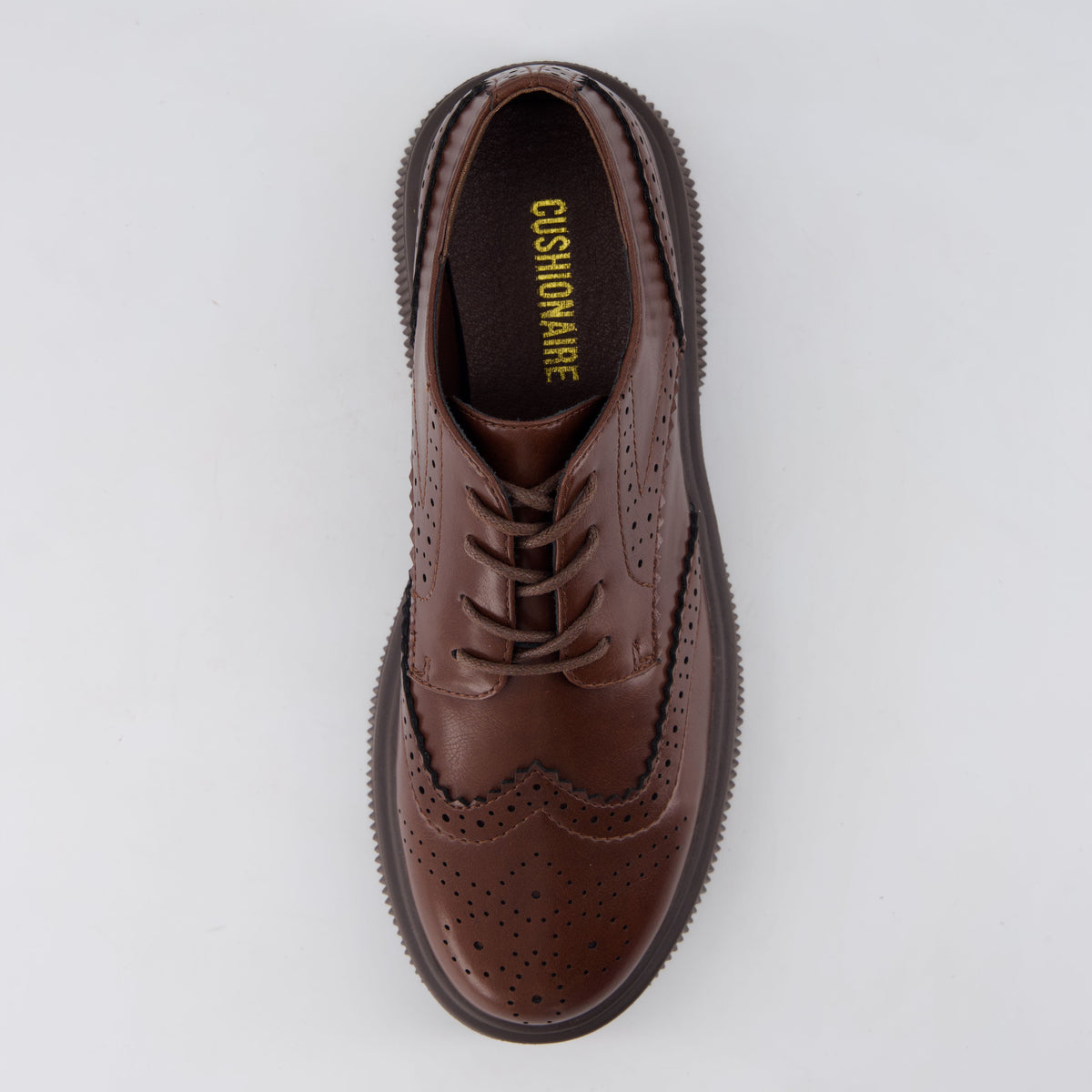 Landau Platform Oxford Dress Shoes Brown Medium