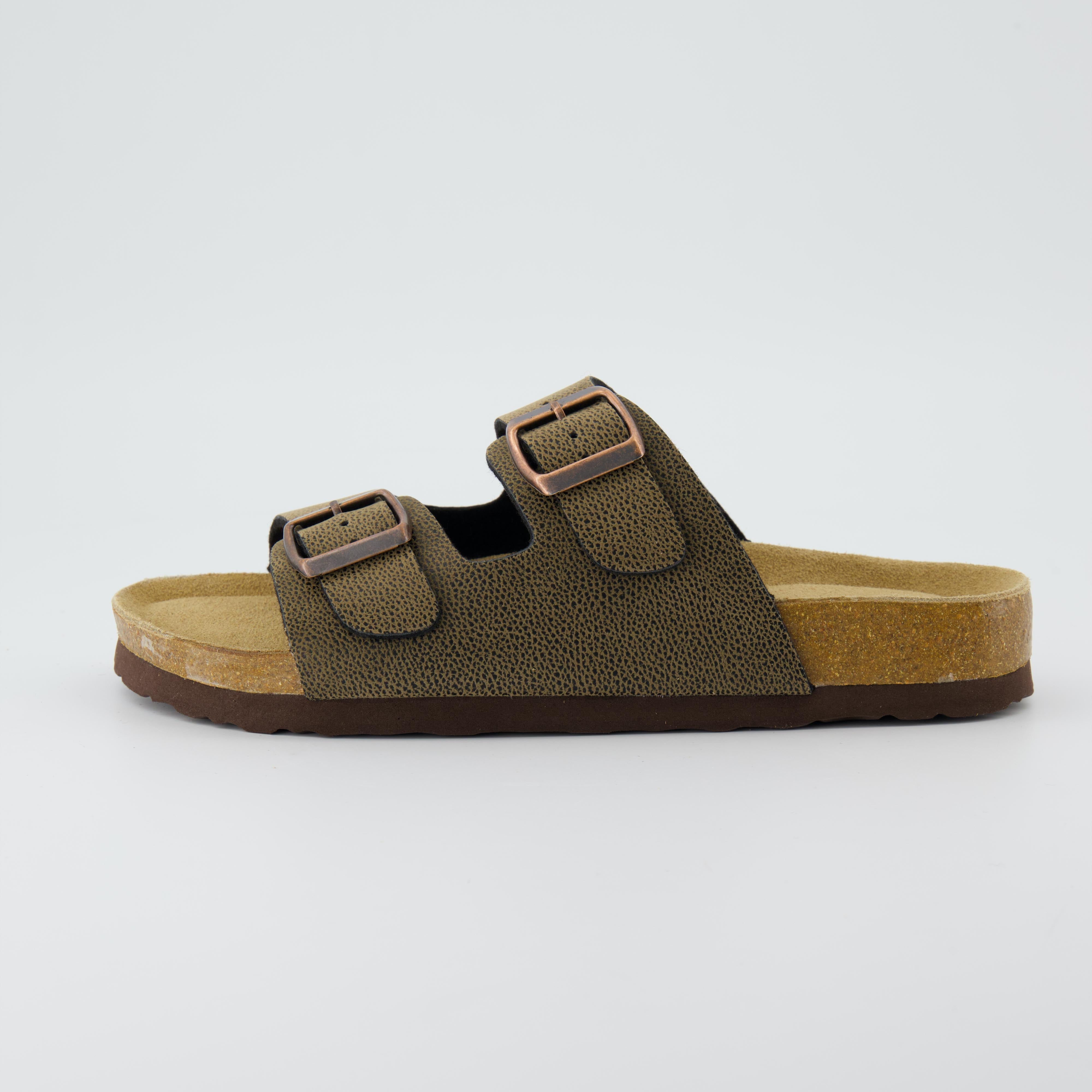 Lane Cork Footbed Sandal Brown Rugged