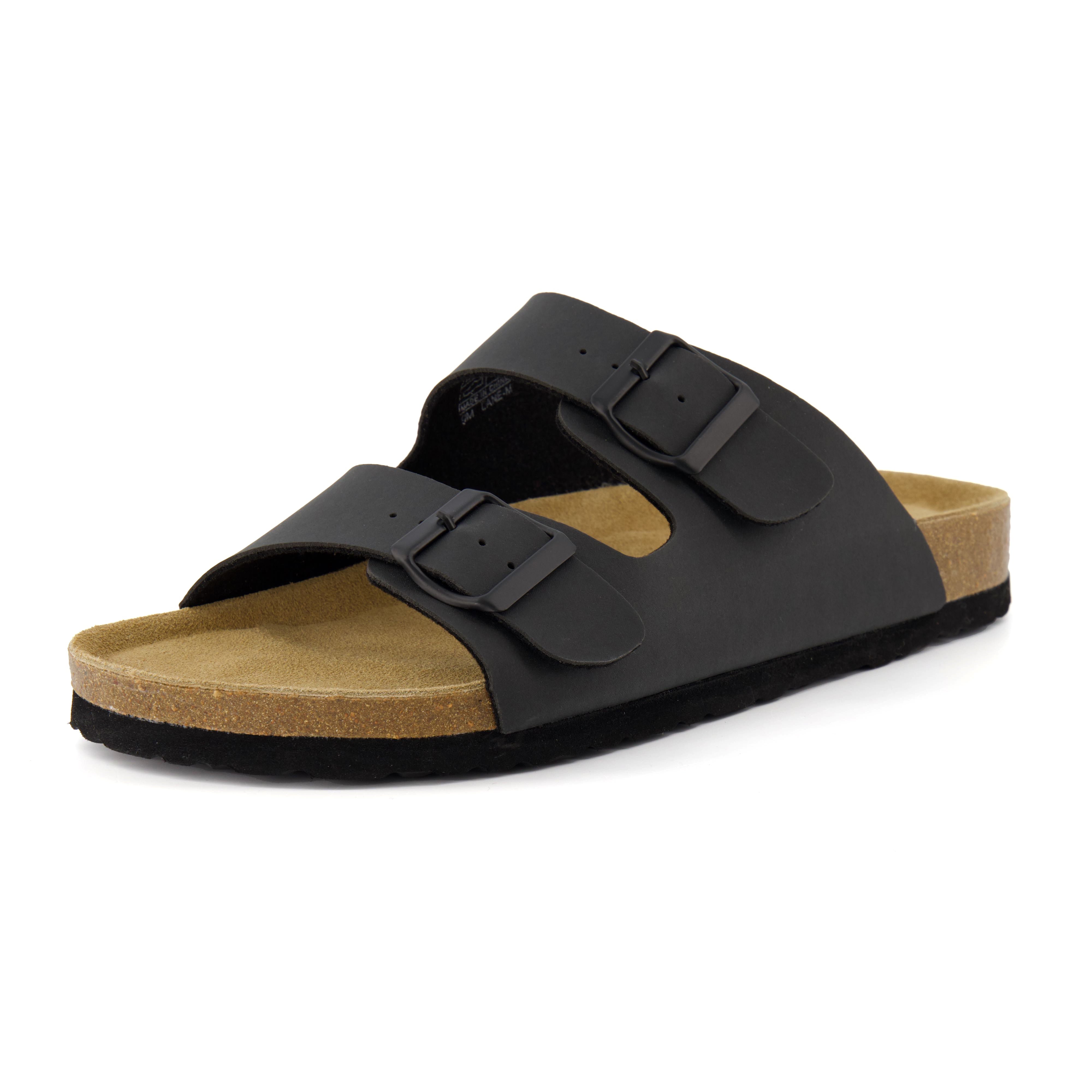 Lane Men's Cork Footbed Sandal Black