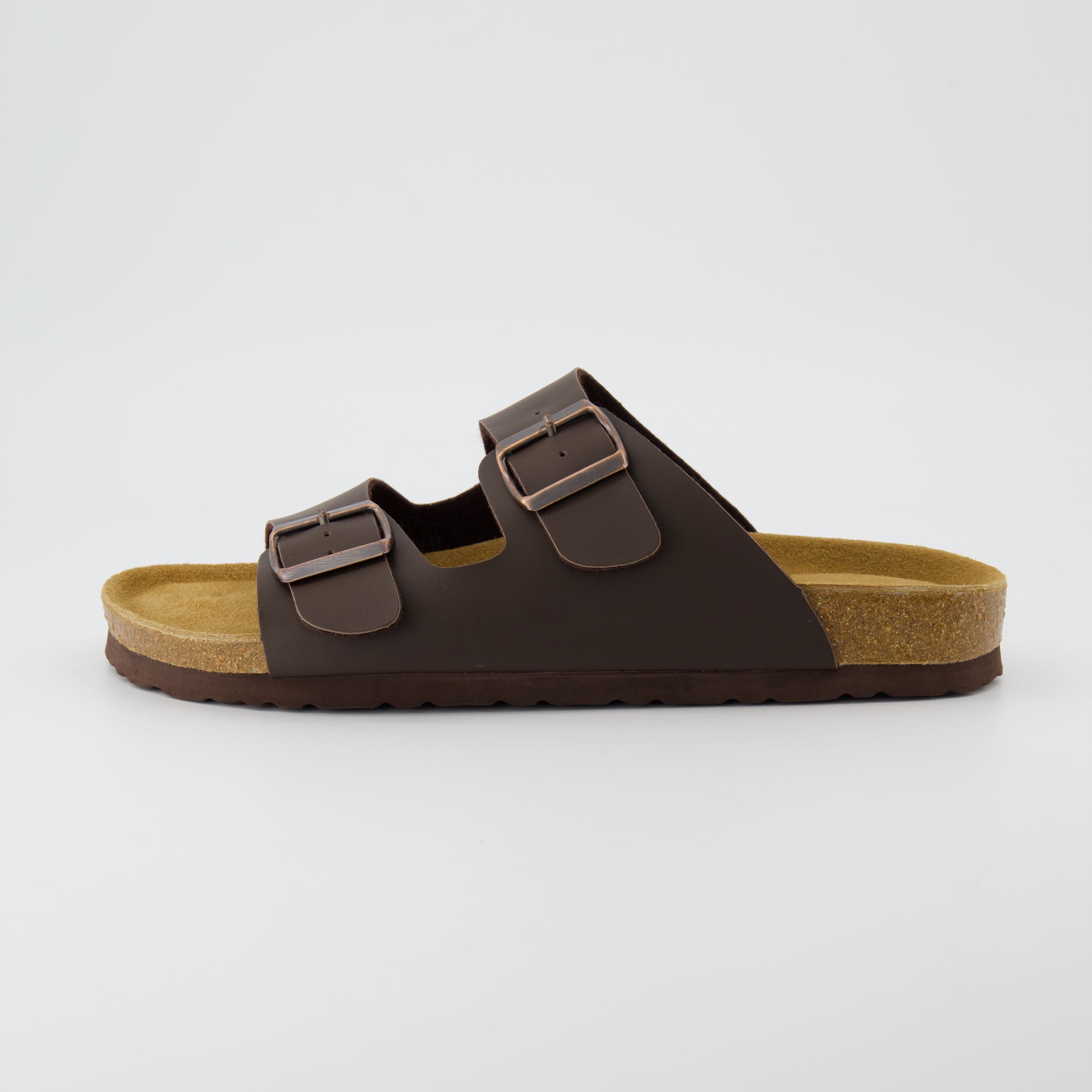 Lane Men's Cork Footbed Sandal Brown Nappa
