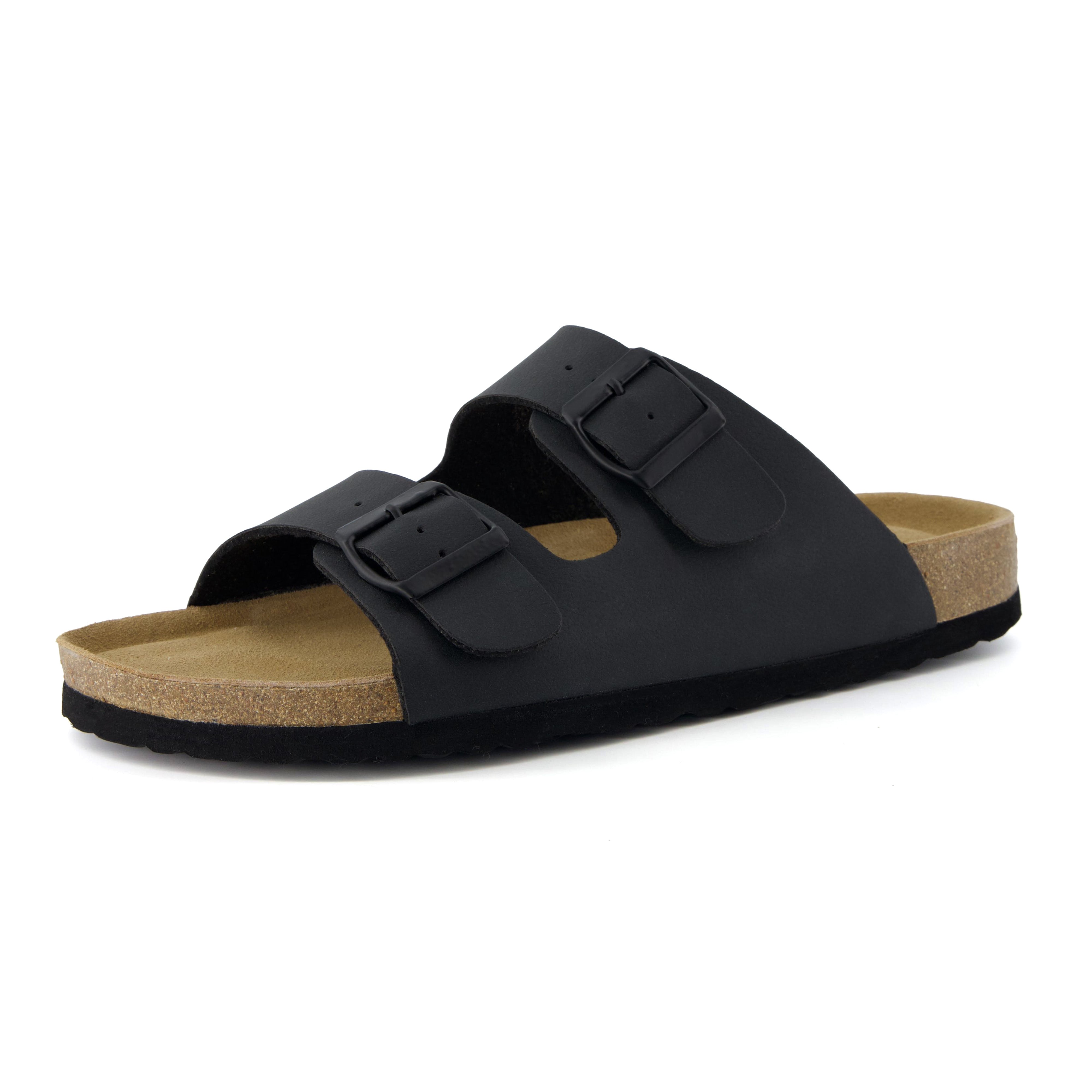 Lane Men's Cork Footbed Sandal Black Medium