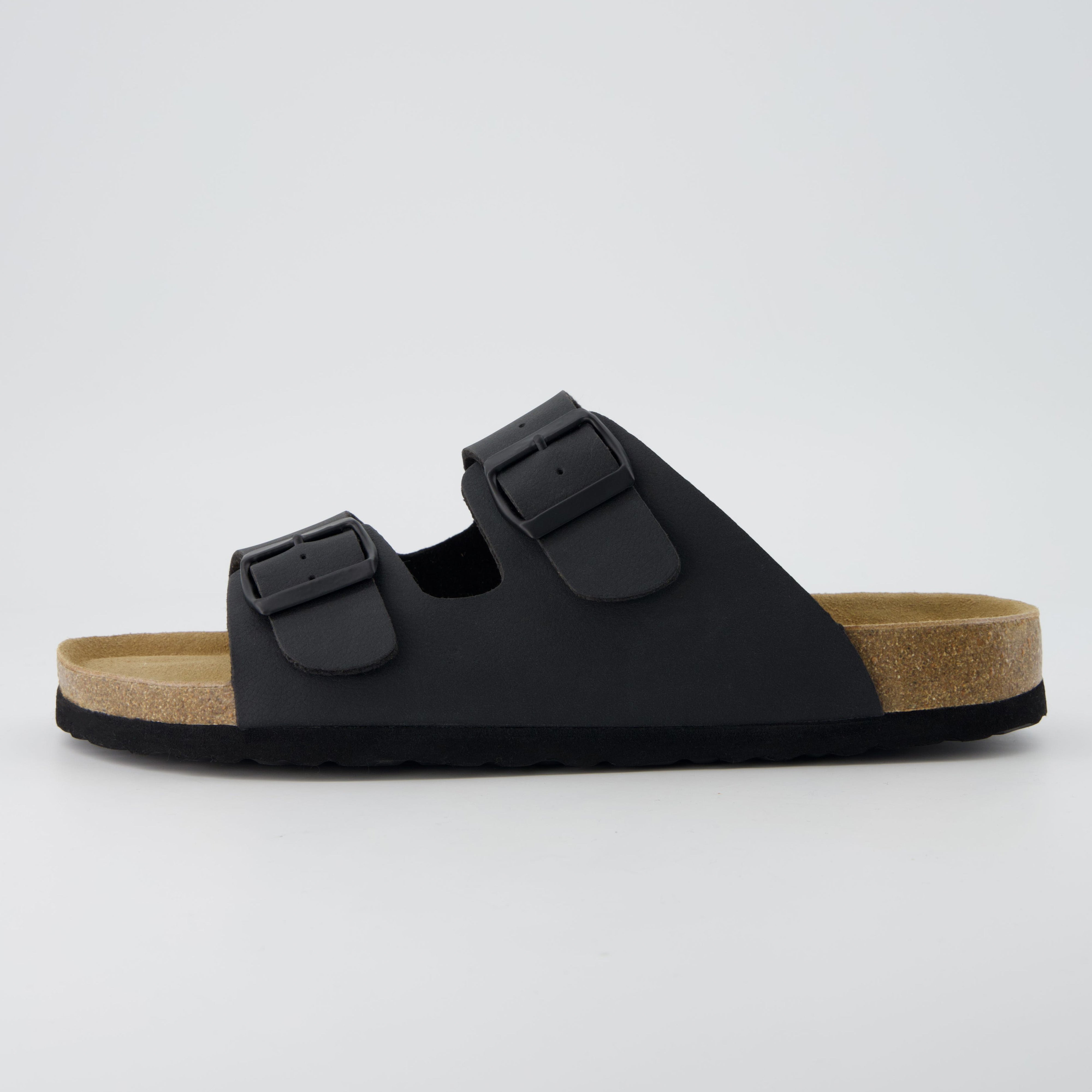 Lane Men's Cork Footbed Sandal Black Medium