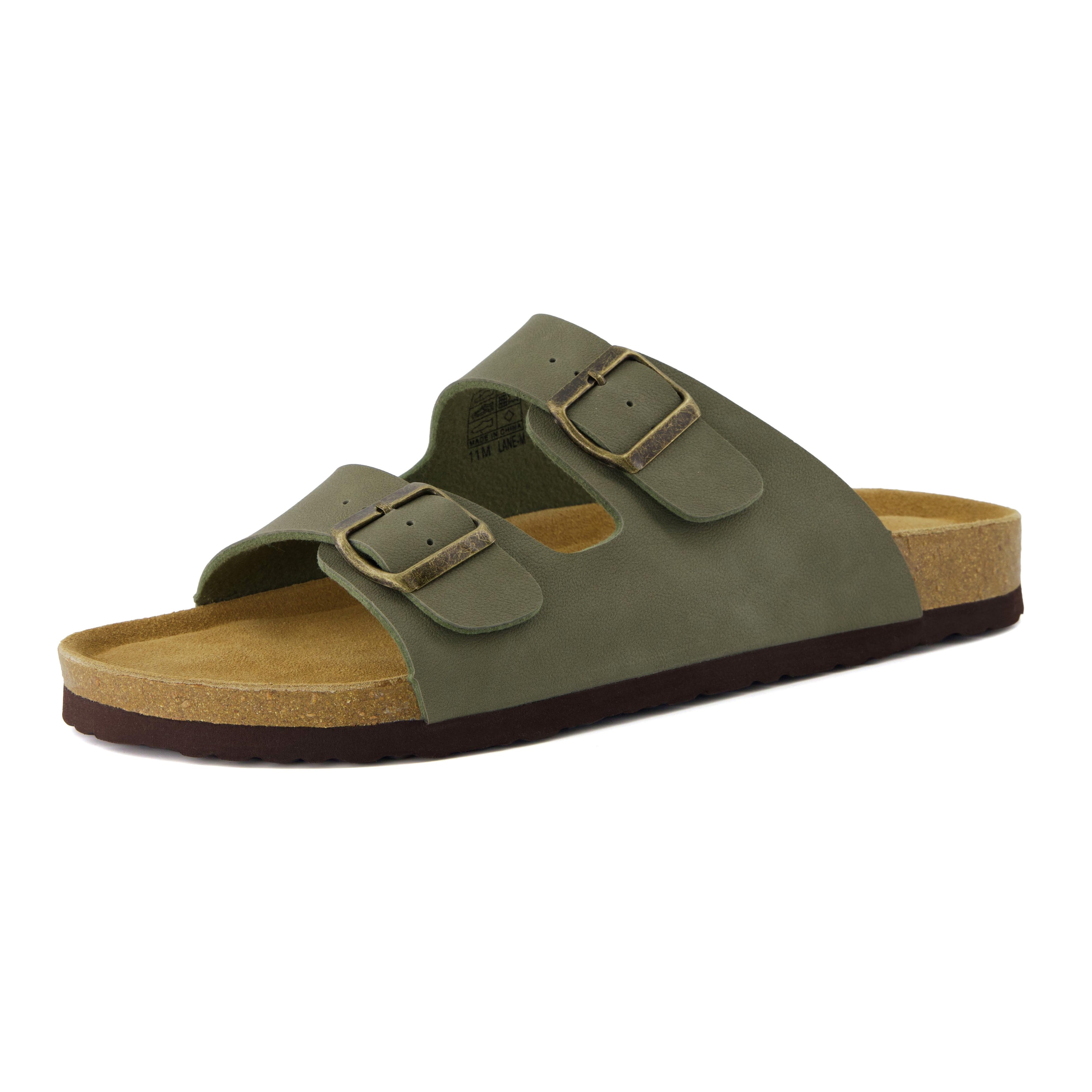 Lane Men's Cork Footbed Sandal White Nappa Medium