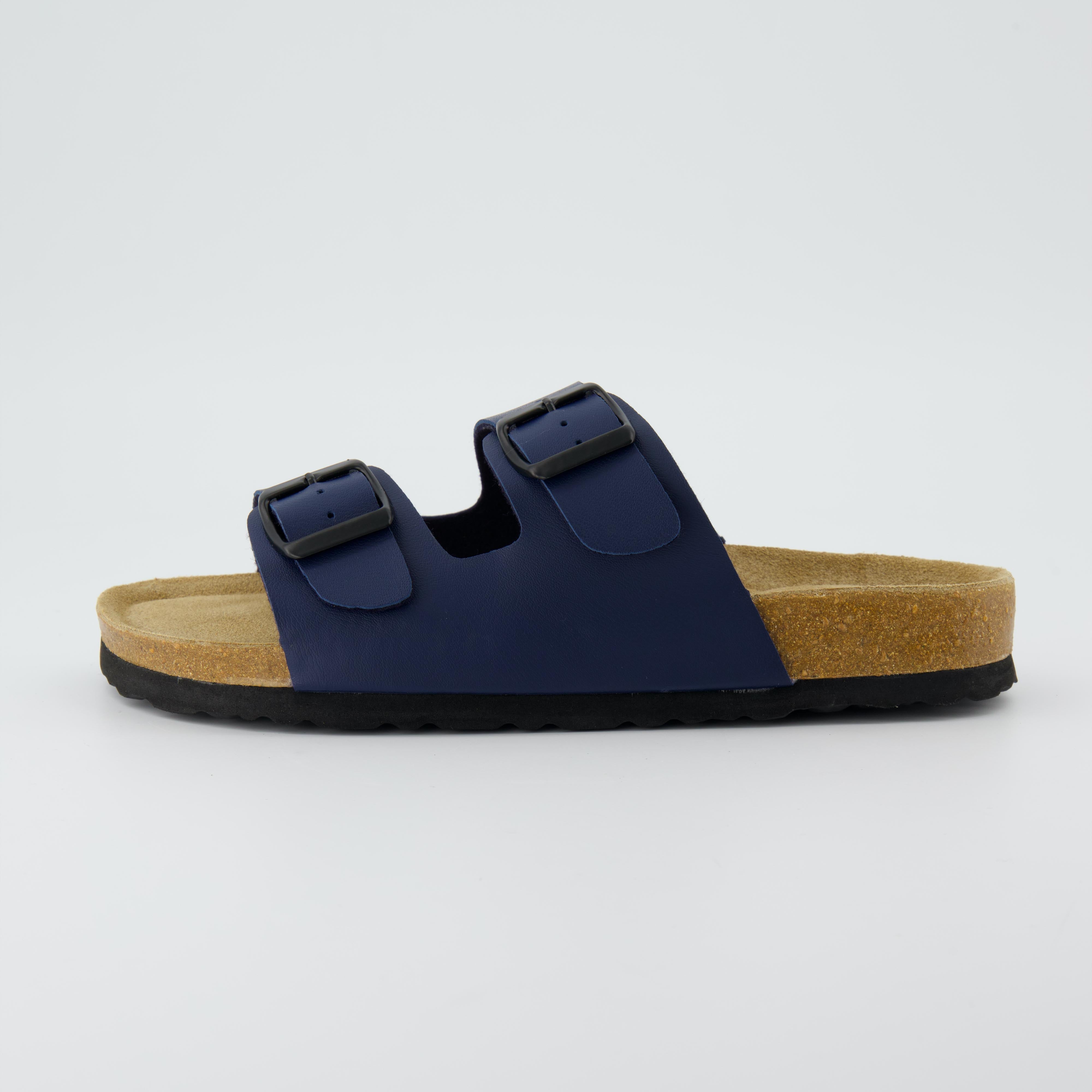 Lane Cork Footbed Sandal Navy Nappa