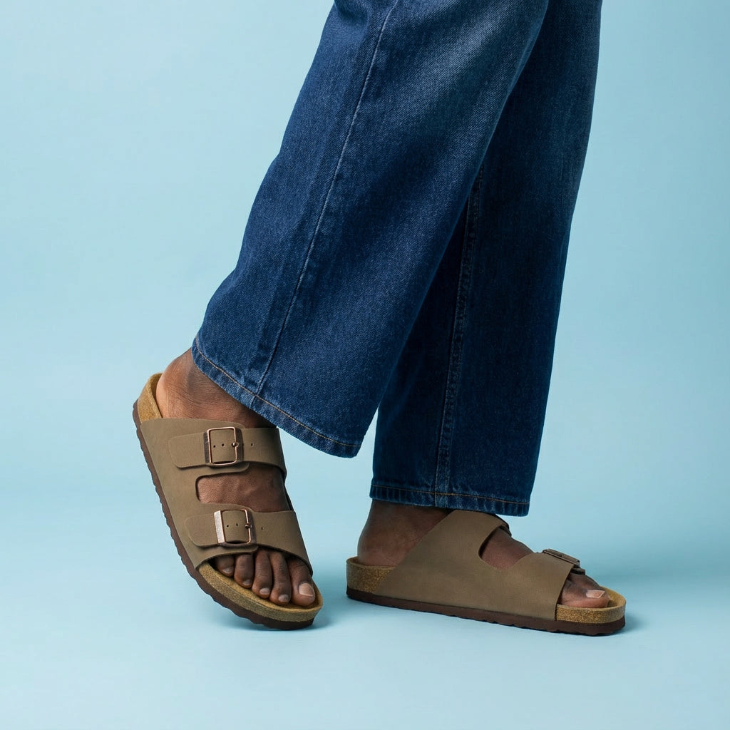 Lane Men's Cork Footbed Sandal Olive Medium