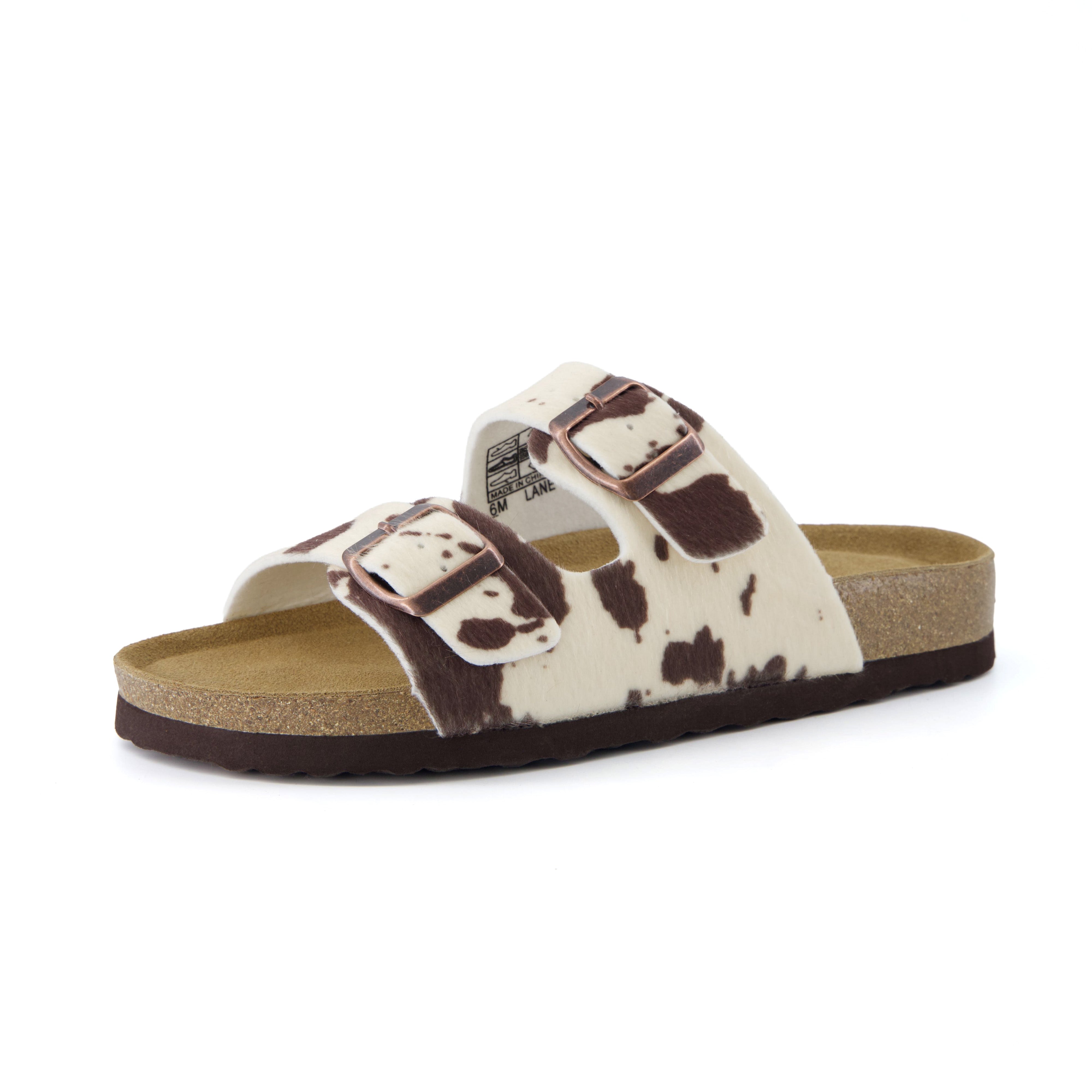 Lane Cork Footbed Sandal Brown Cow Medium