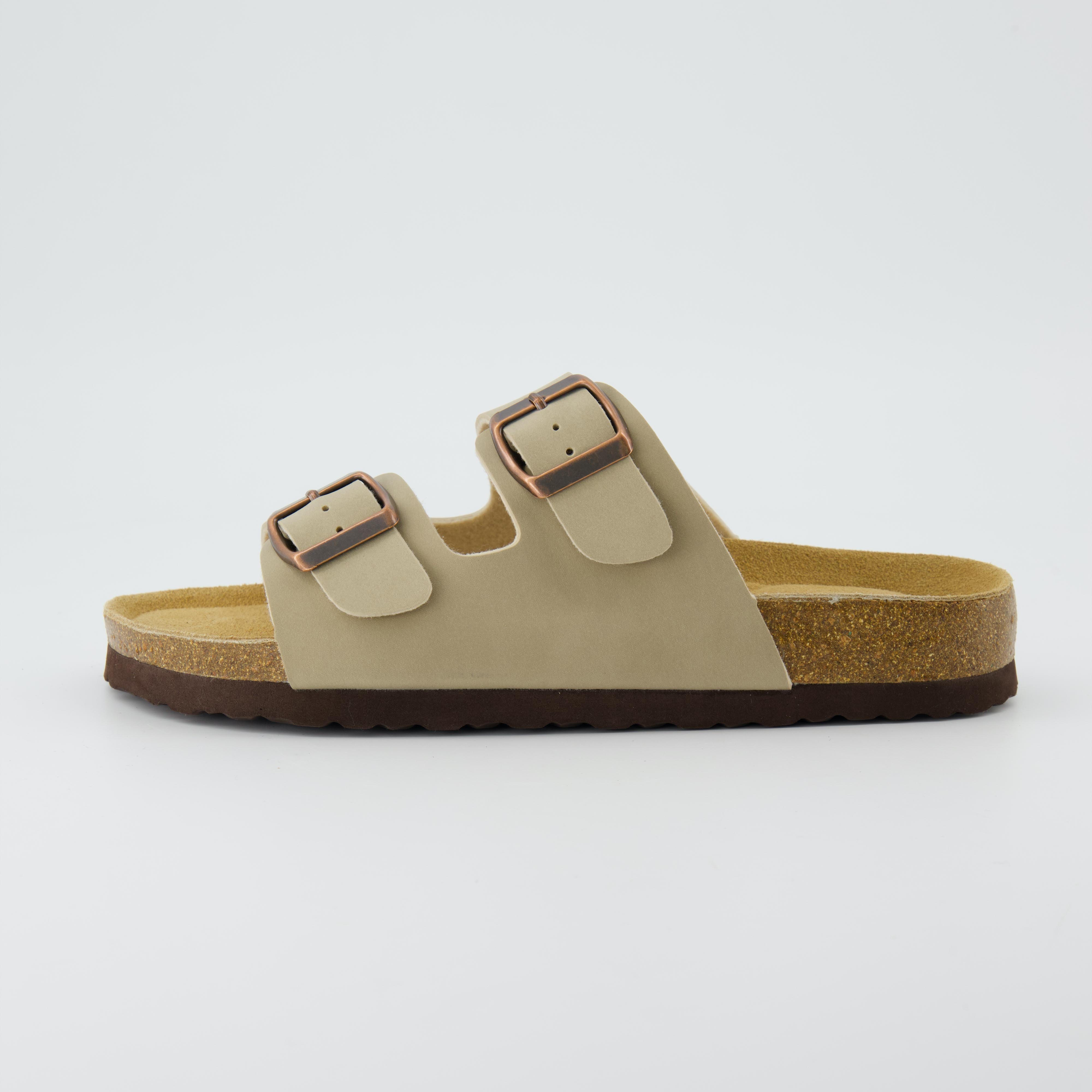 Lane Cork Footbed Sandal Stone