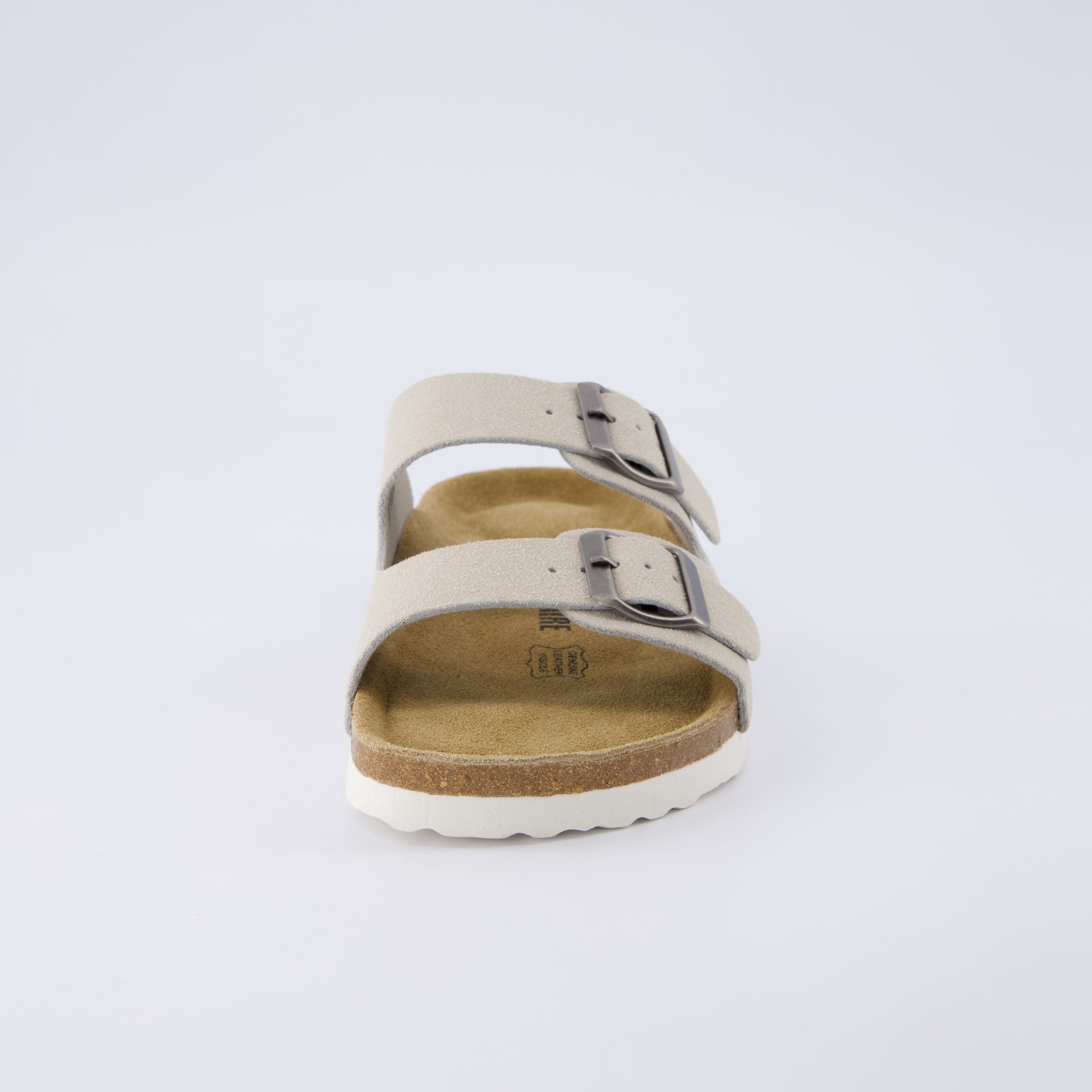Lane Cork Footbed Sandal Suedes Stone Suede