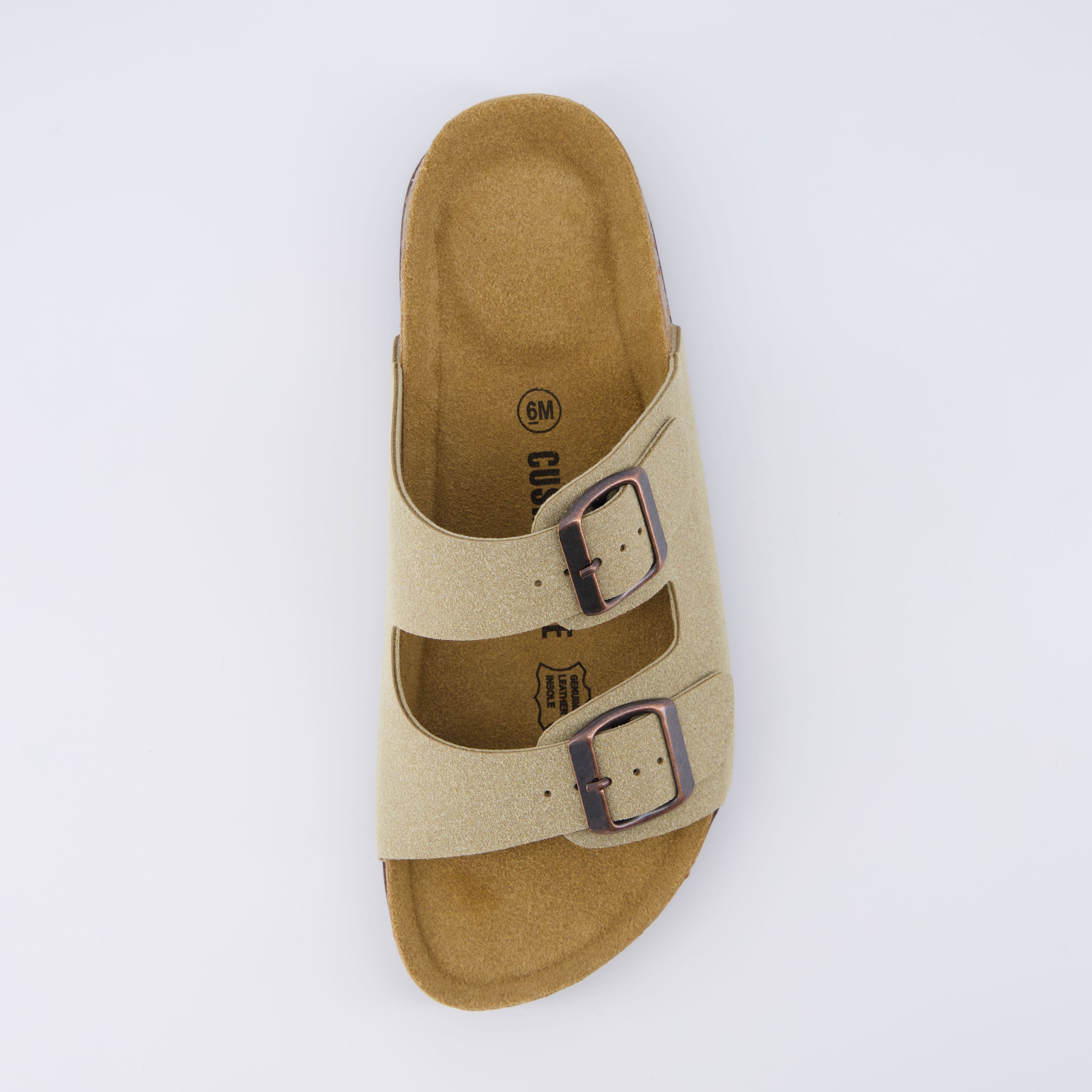 Lane Cork Footbed Sandal Suedes Taupe Suede